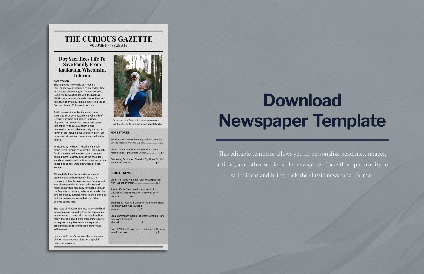 Political Newspaper Template - Download in Word, PSD, Apple Pages ...