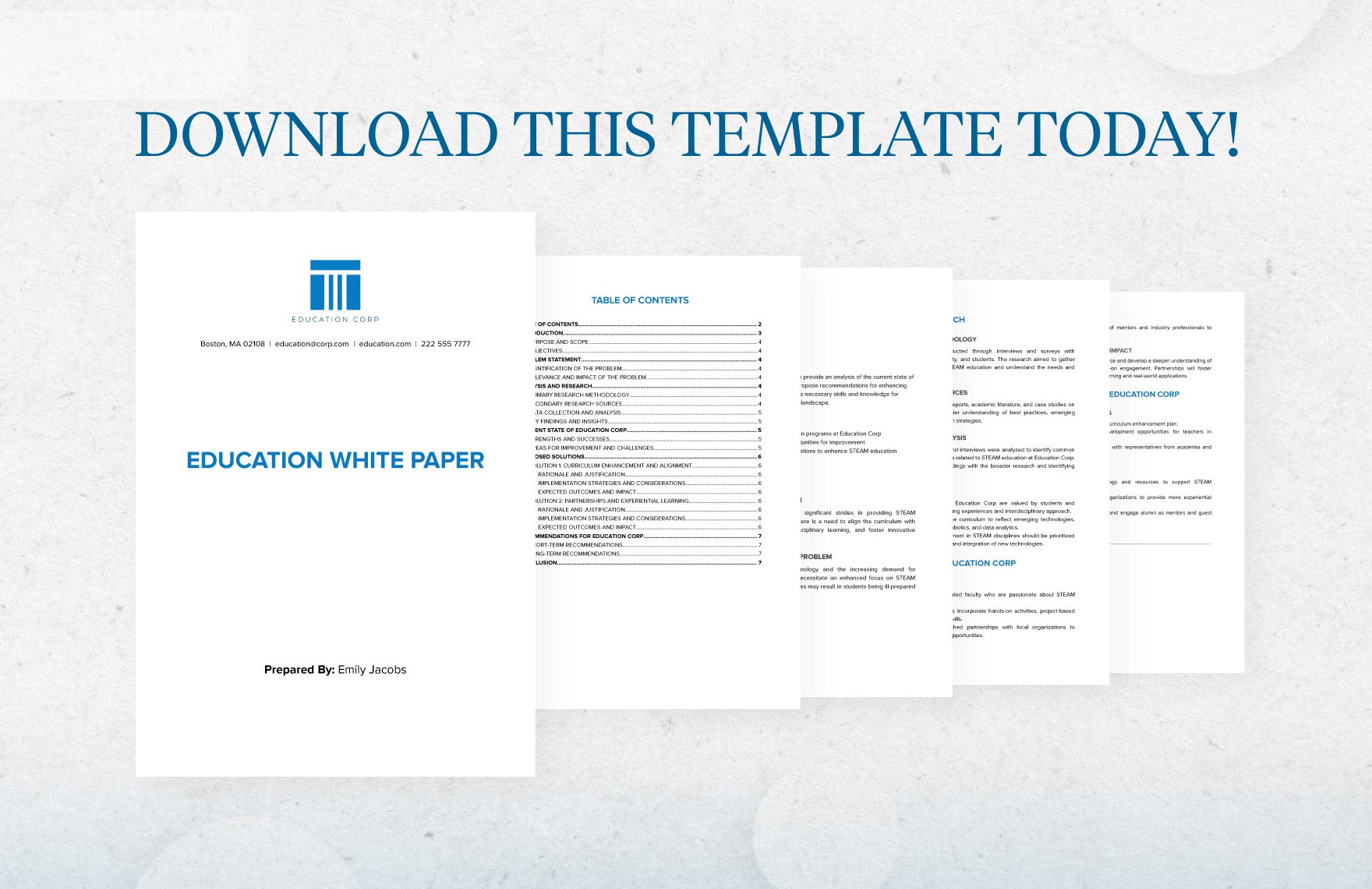 Education White Paper Template