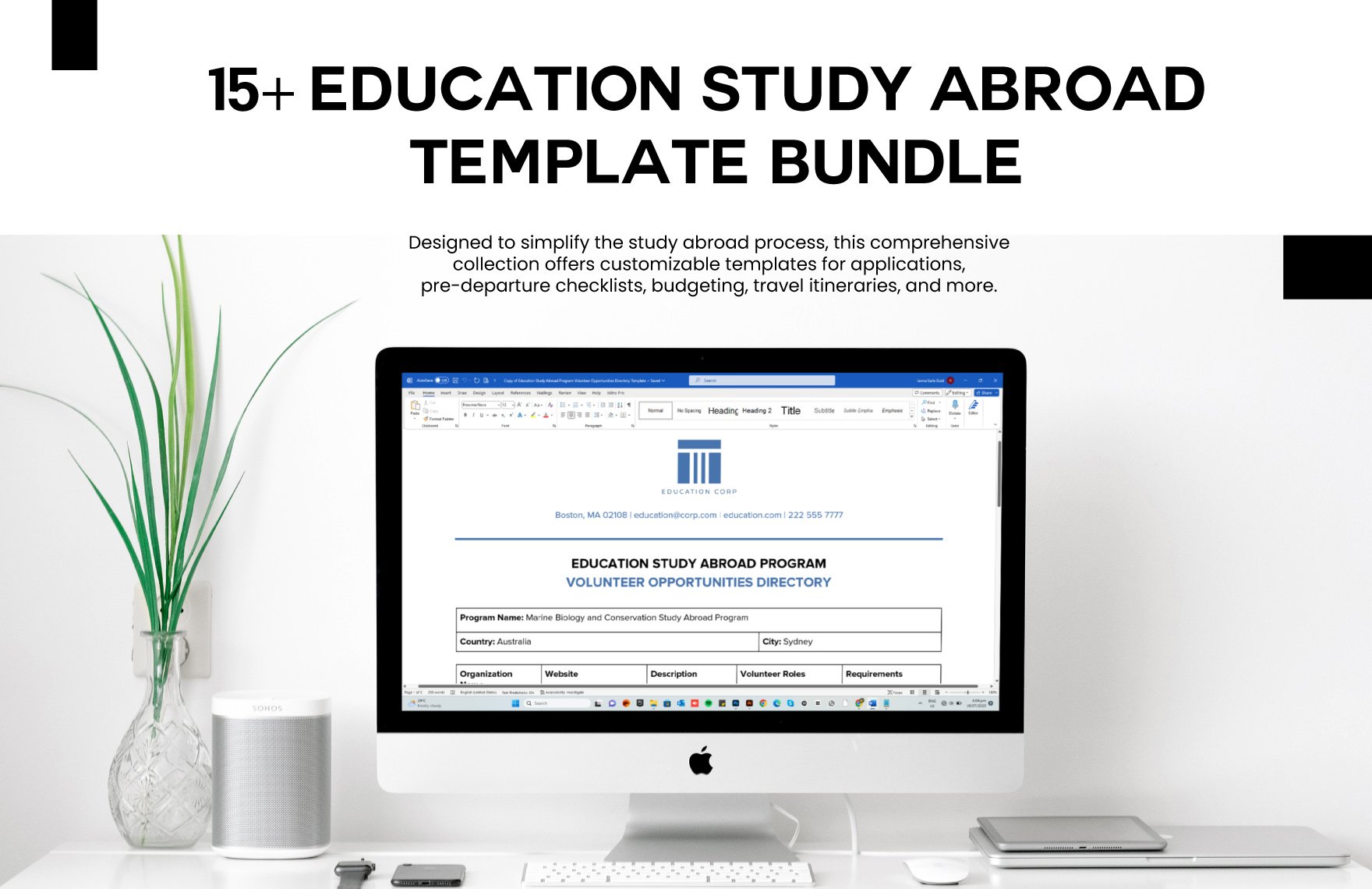 15+ Education Study Abroad Template Bundle
