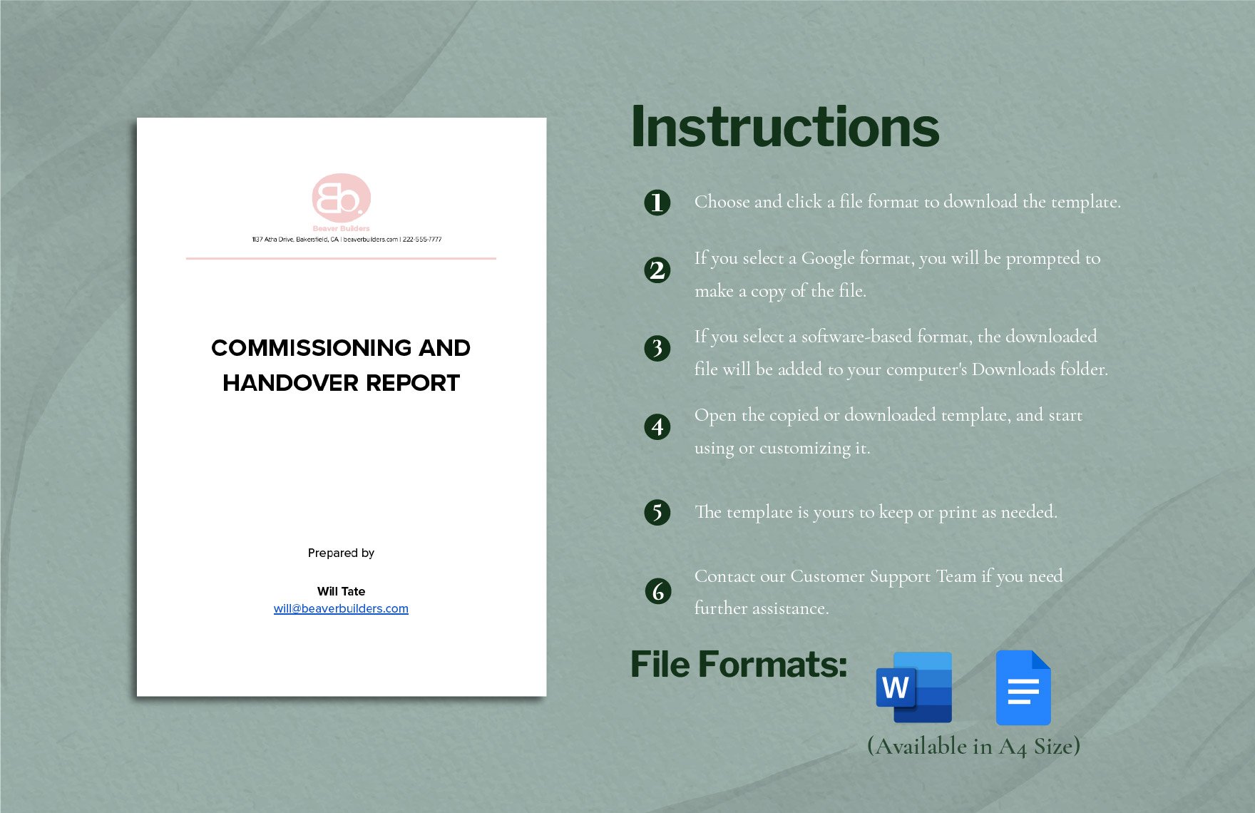 Commissioning and Handover Report
