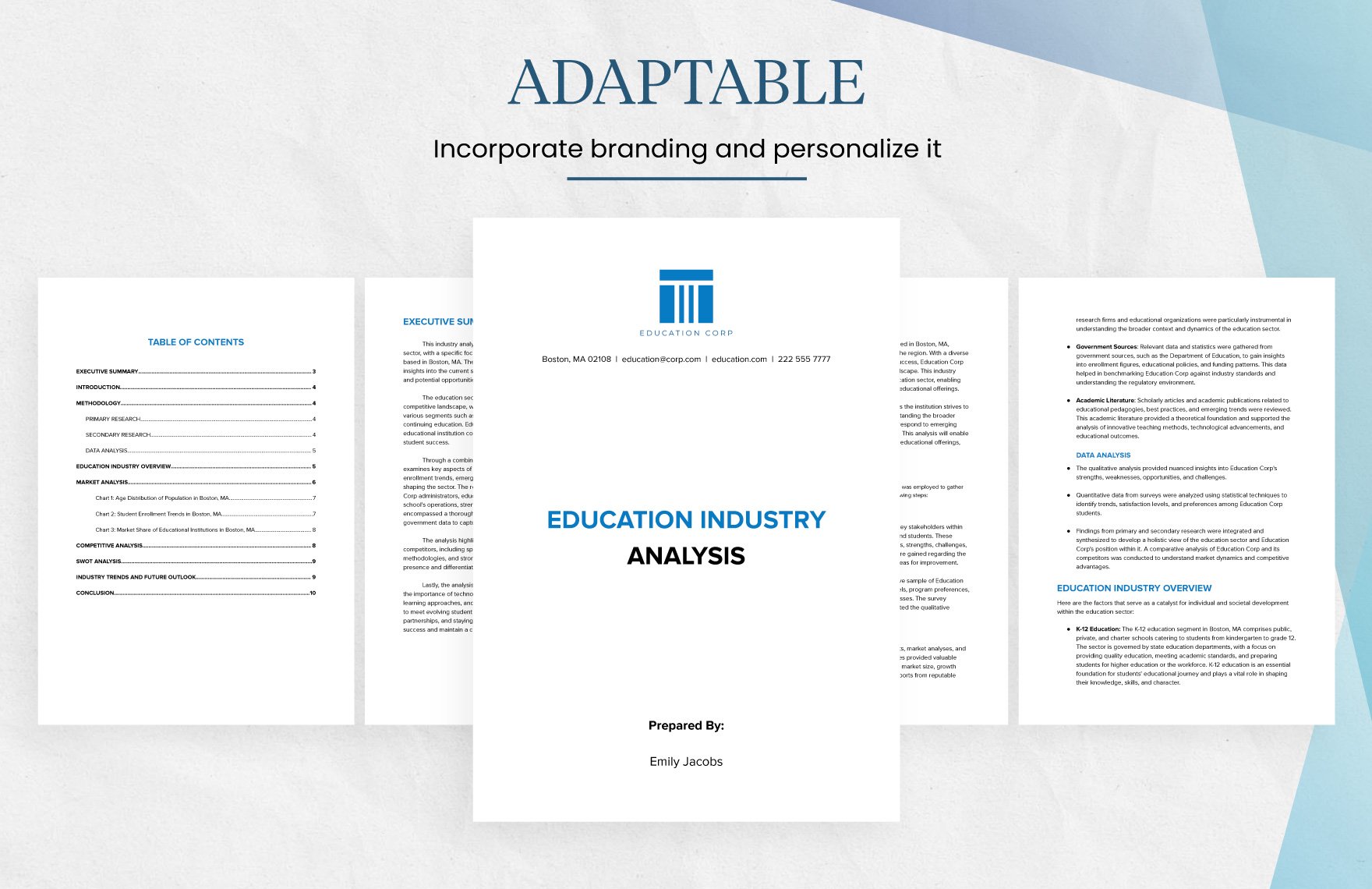 Education Industry Analysis Template