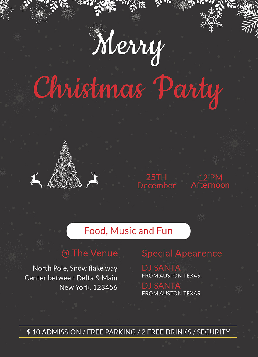 Creative Christmas Party Invitation Template
