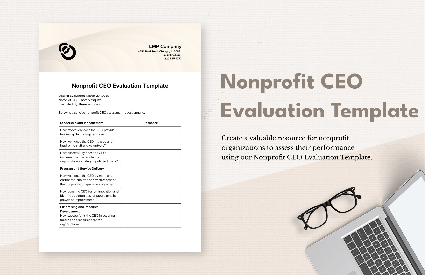 Nonprofit CEO Evaluation Template