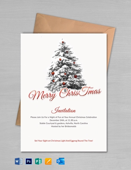 47+ Christmas Invitation Word Templates - Free Downloads | Template.net