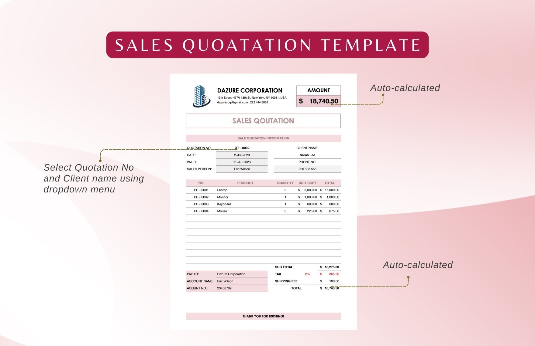 Sales Quotation Template