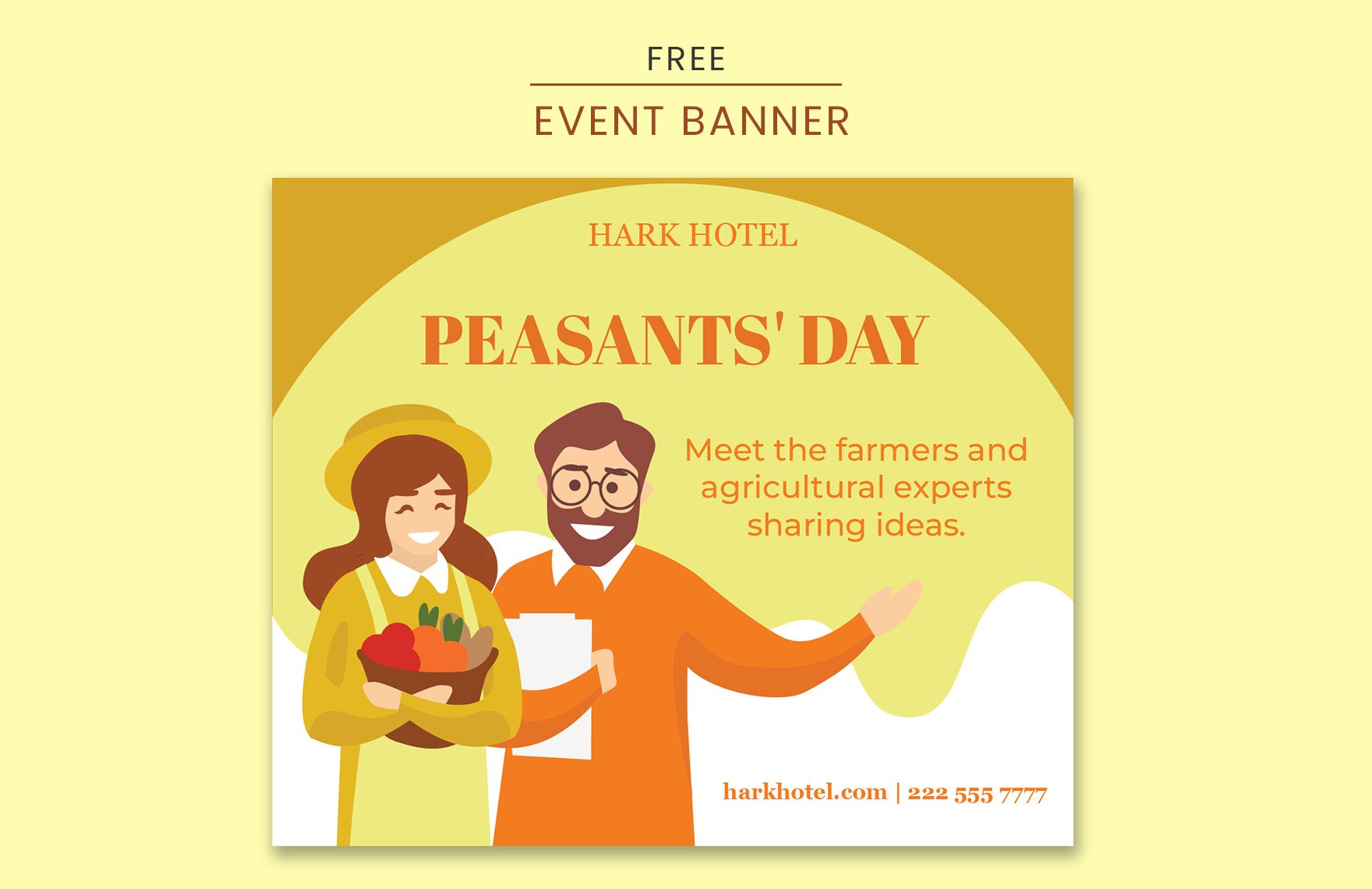 Free Peasants' Day  Event Banner in PDF, Illustrator, SVG, JPEG