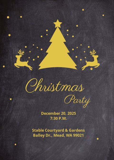 Christmas Party Invitation Card Template - Word, Outlook, Apple Pages ...