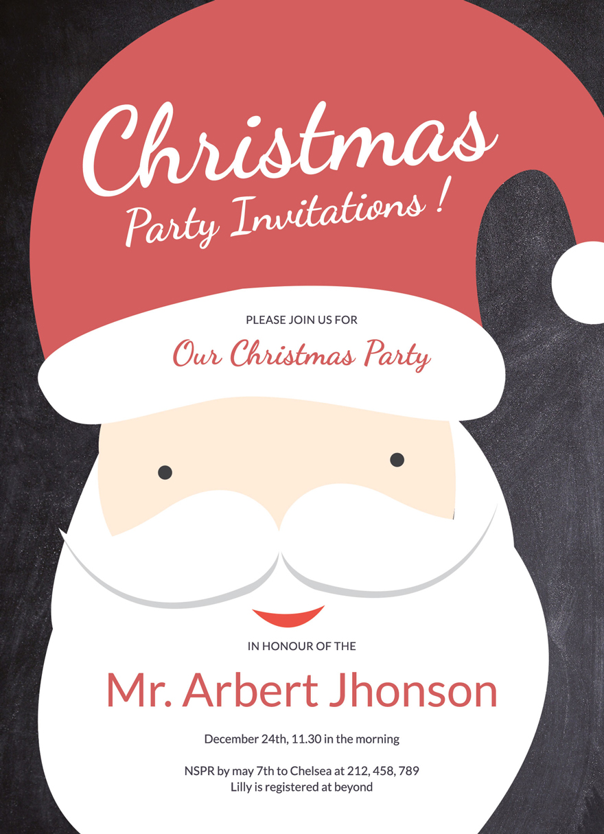 Creative Christmas Party Invitation template