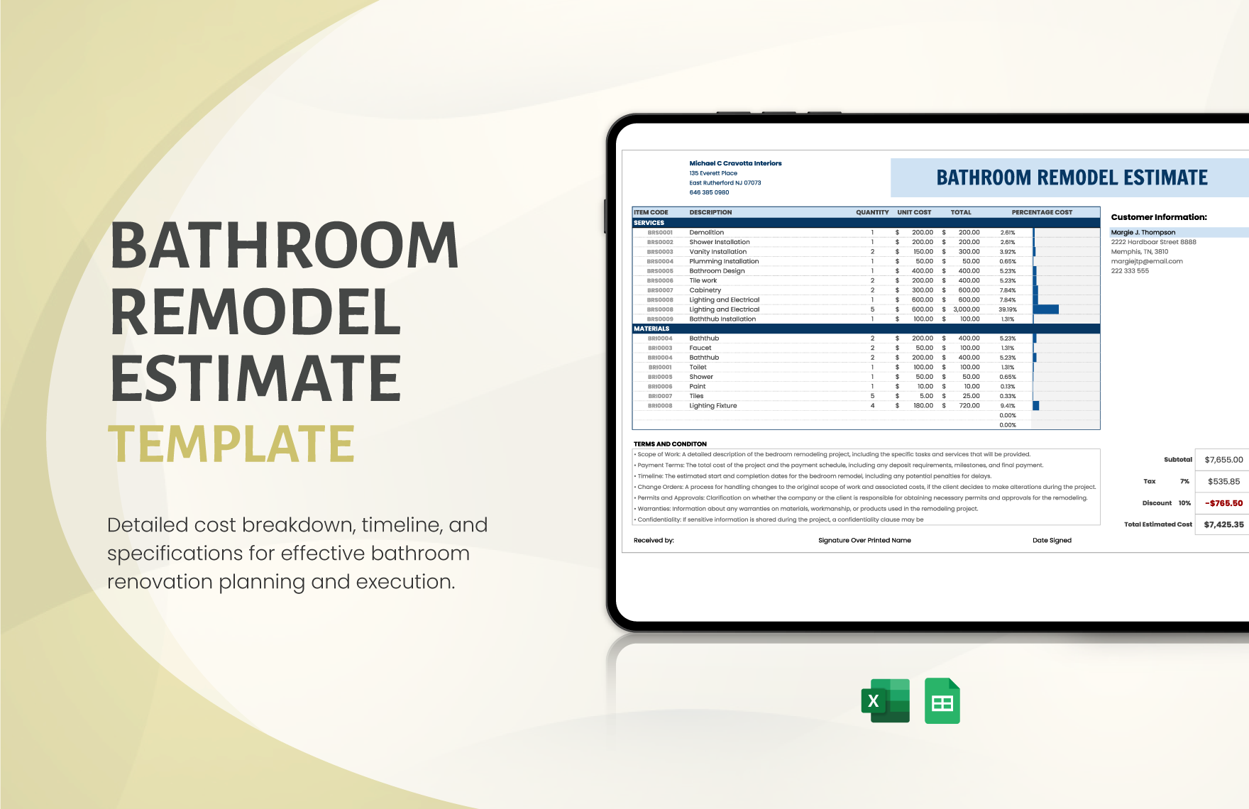 FREE Remodeling Templates Download In Word Google Docs Excel PDF