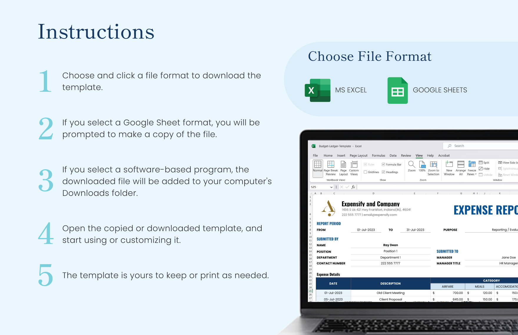 Expense Report Template