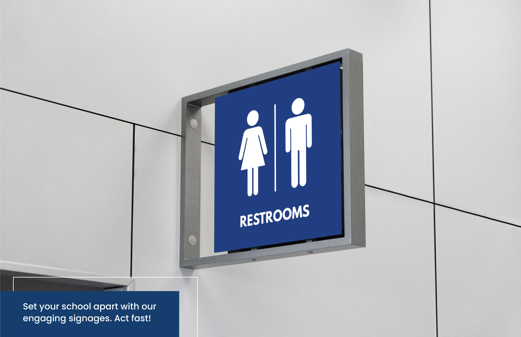 School Restrooms Sign Template