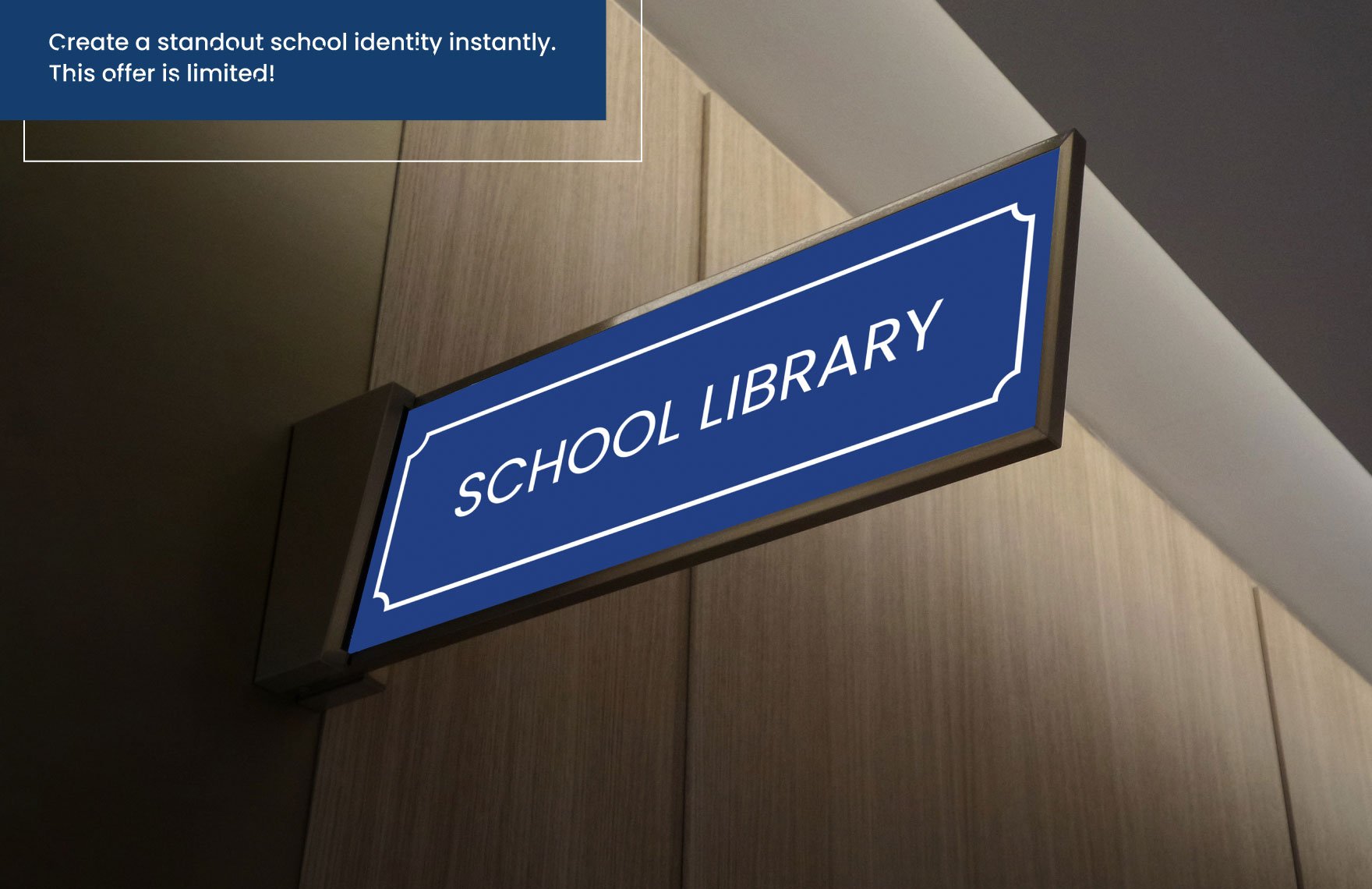 School Library Sign Template