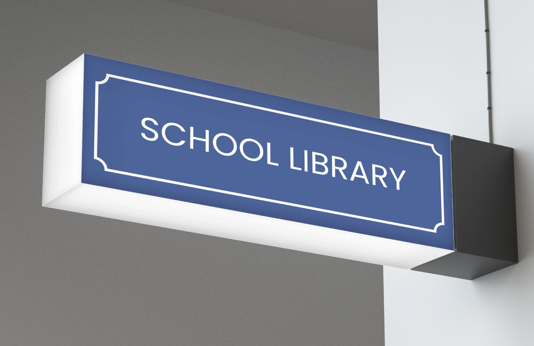School Library Sign Template