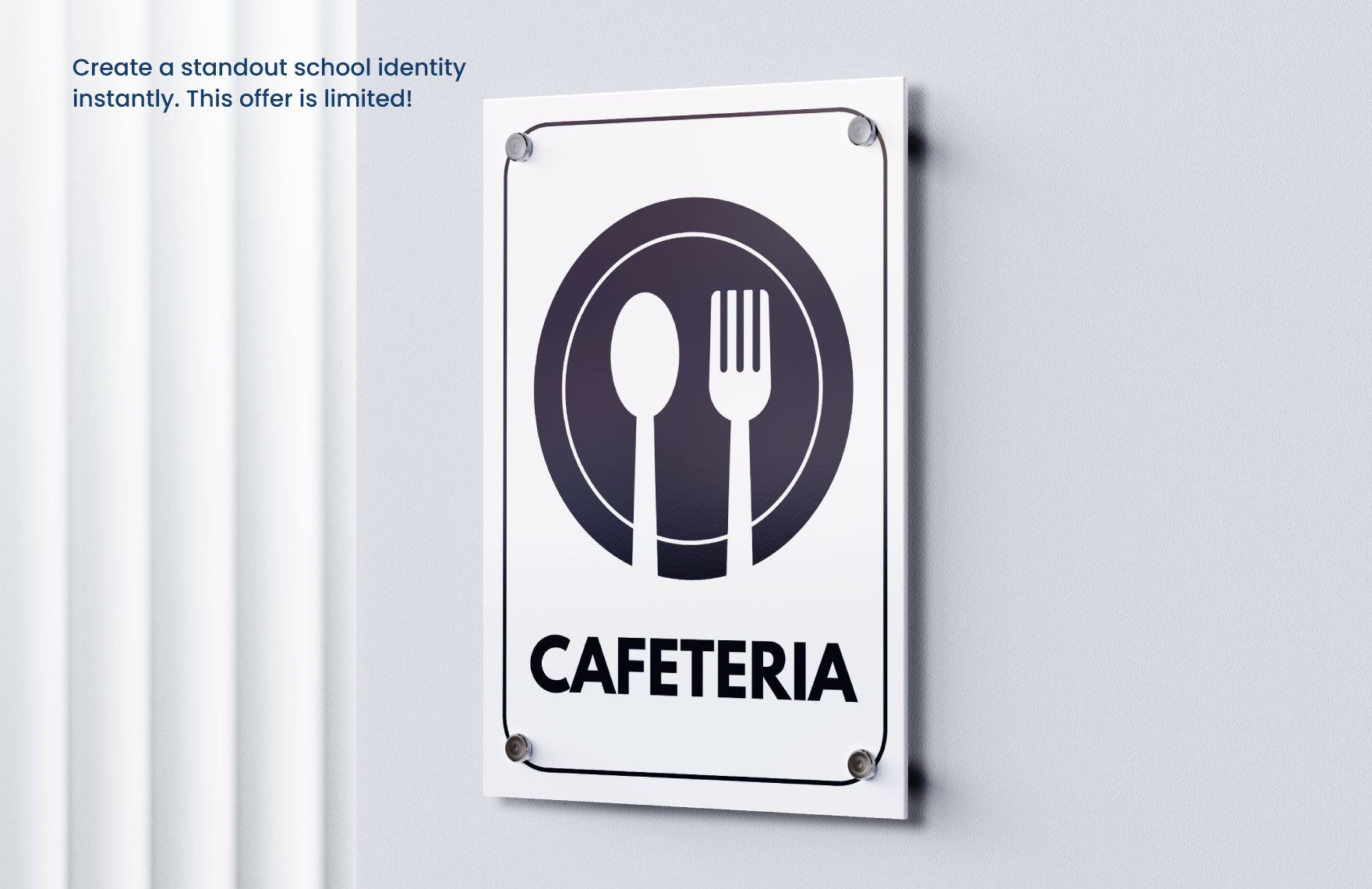 School Cafeteria Sign Template