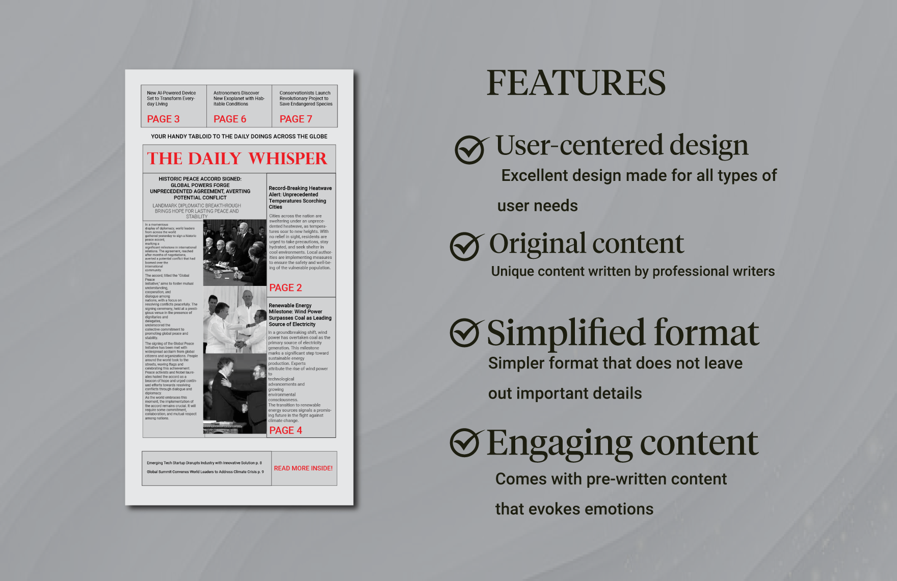 Daily Tabloid Newspaper Template