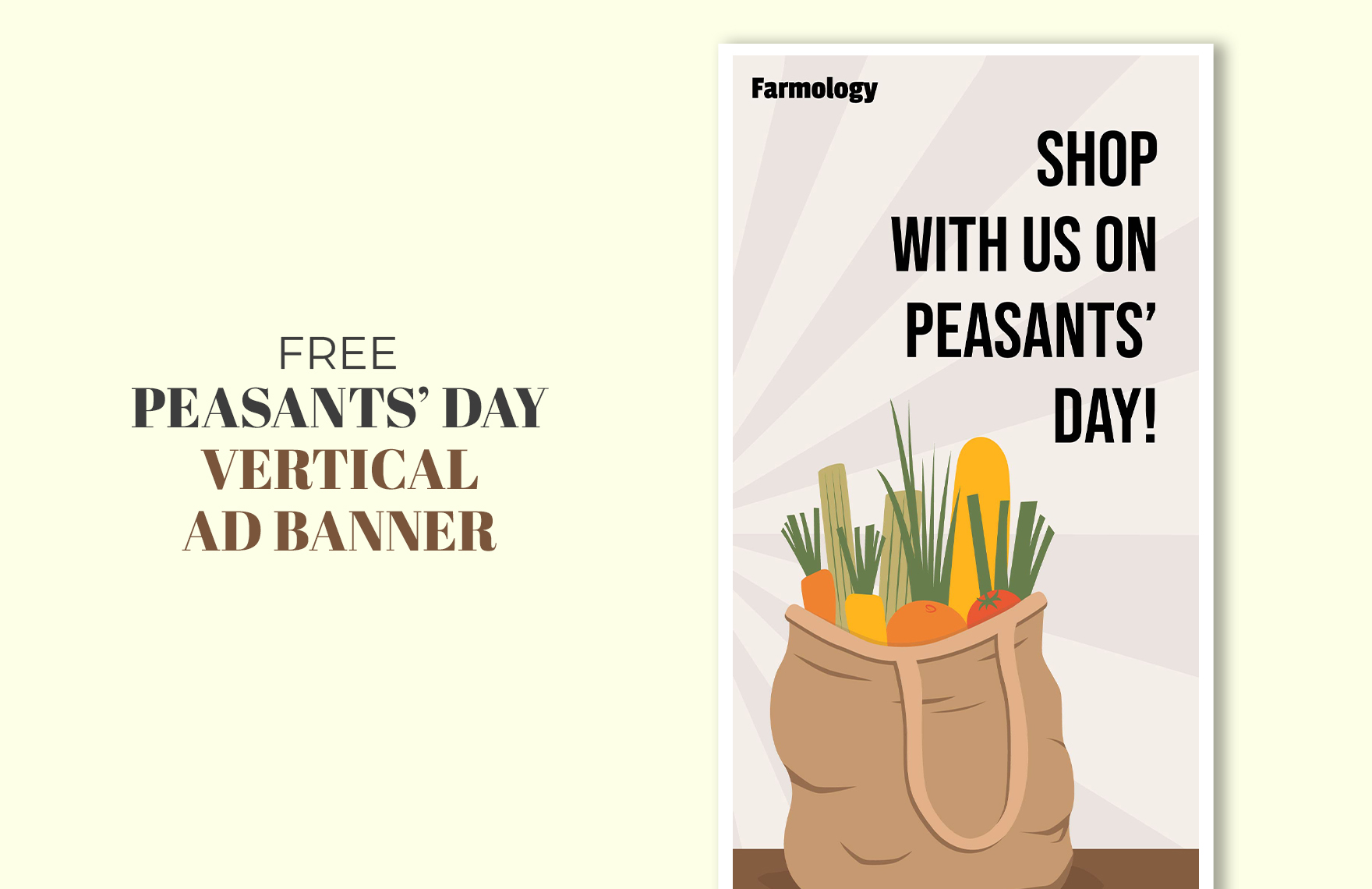 Peasant's Day Vertical Ad Banner