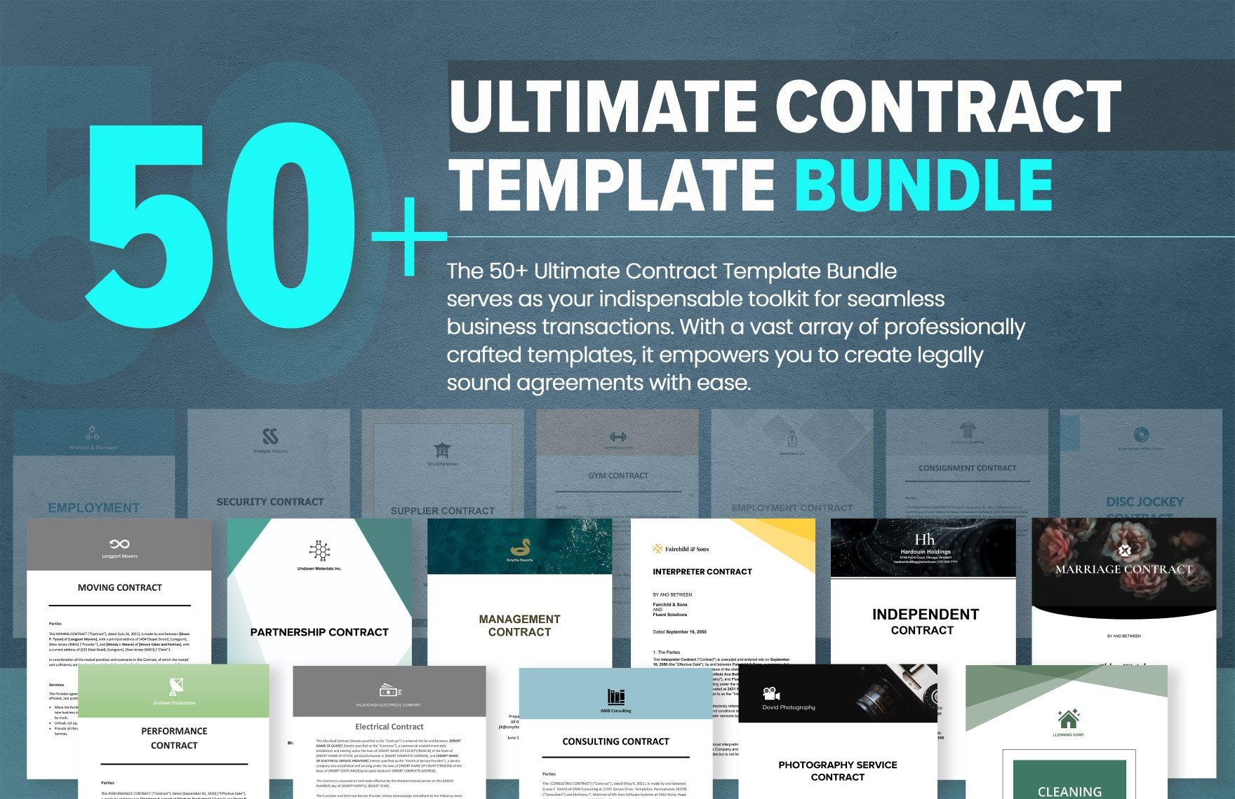  50+ Ultimate Contract Template Bundle