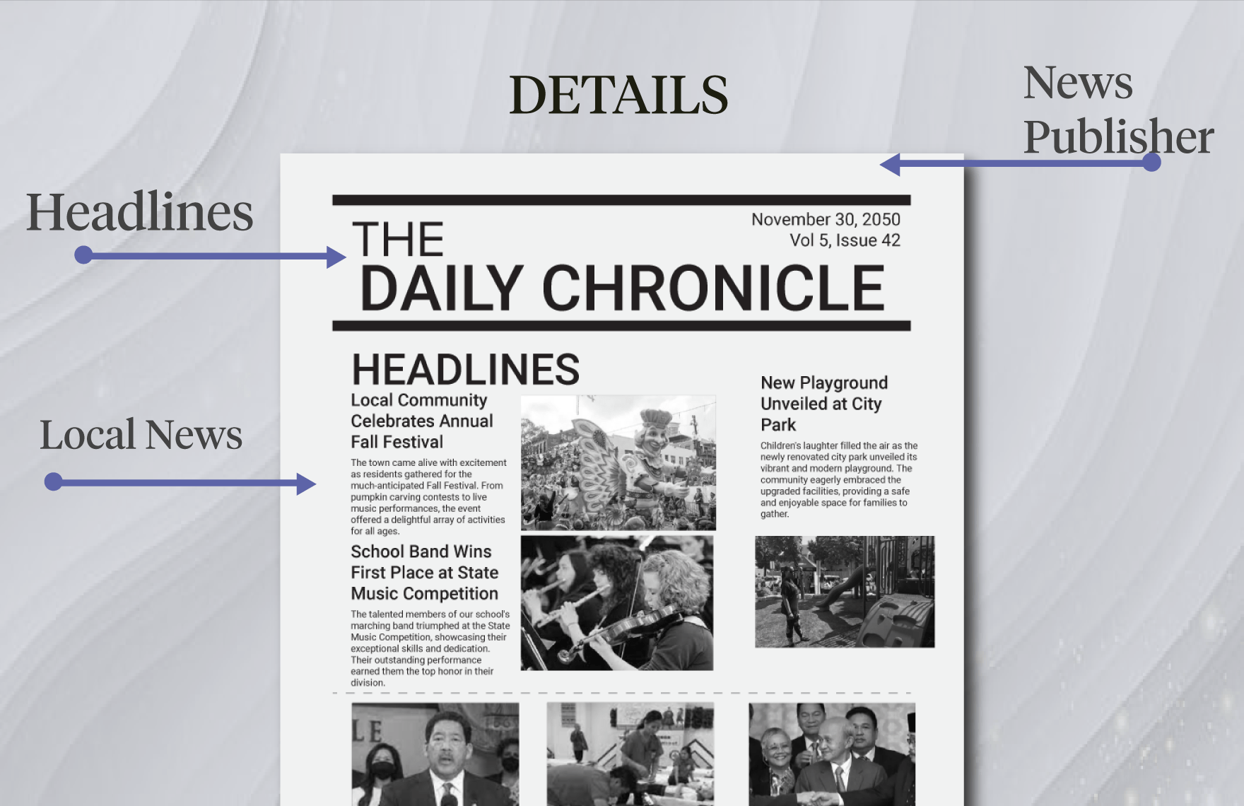 Simple Newspaper Front Page Template