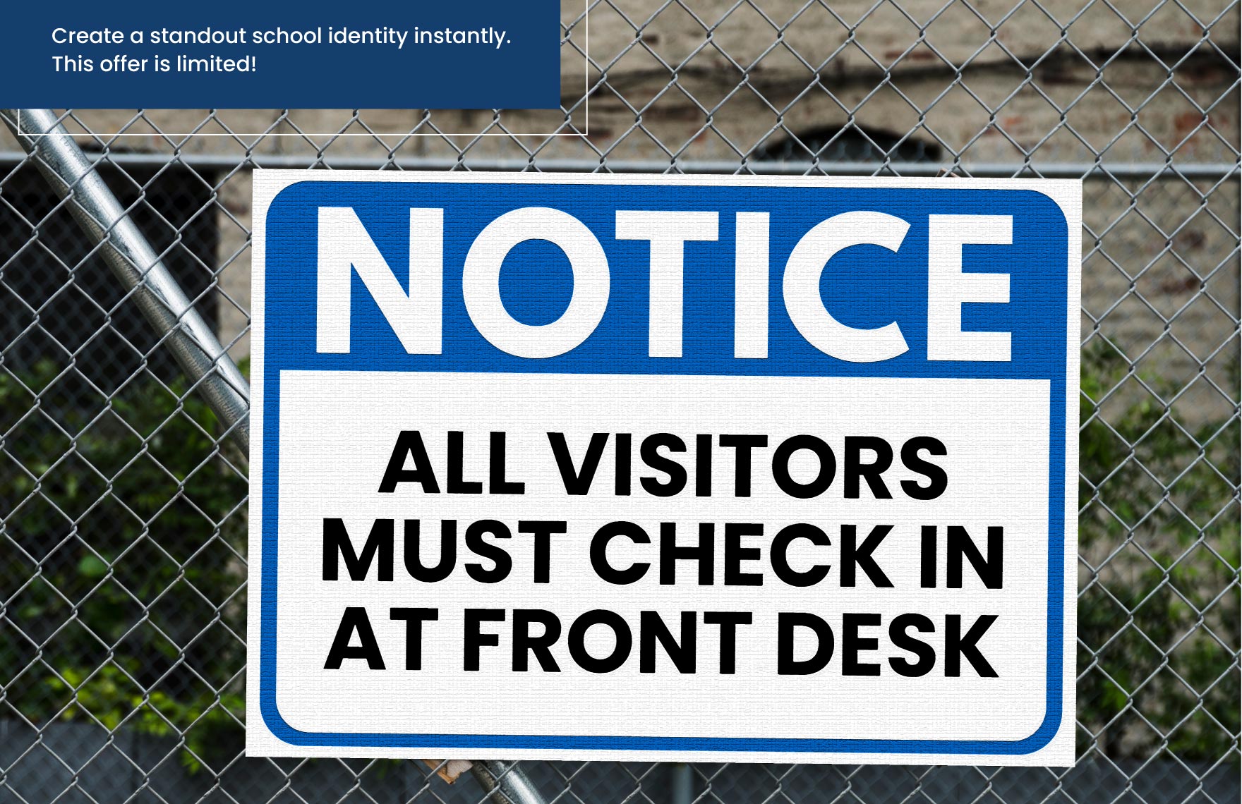 School Visitor Check-In Sign Template