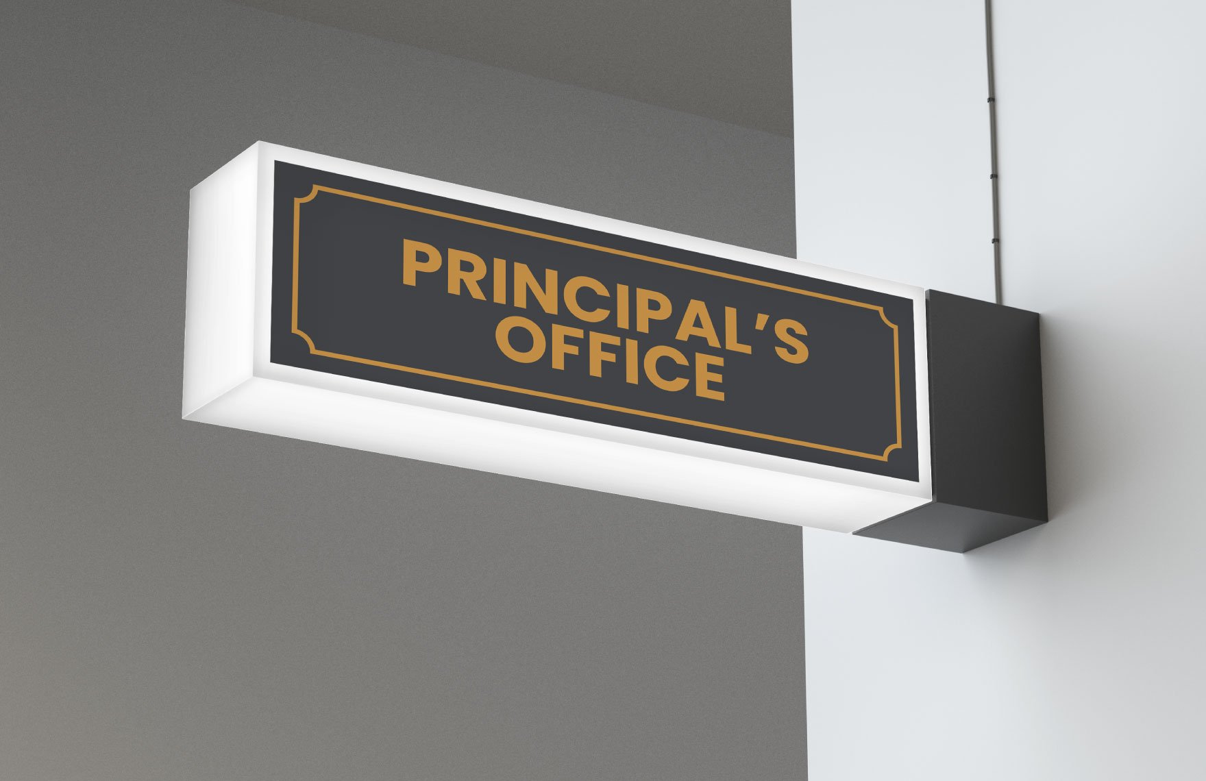 School Principal's Office Sign Template
