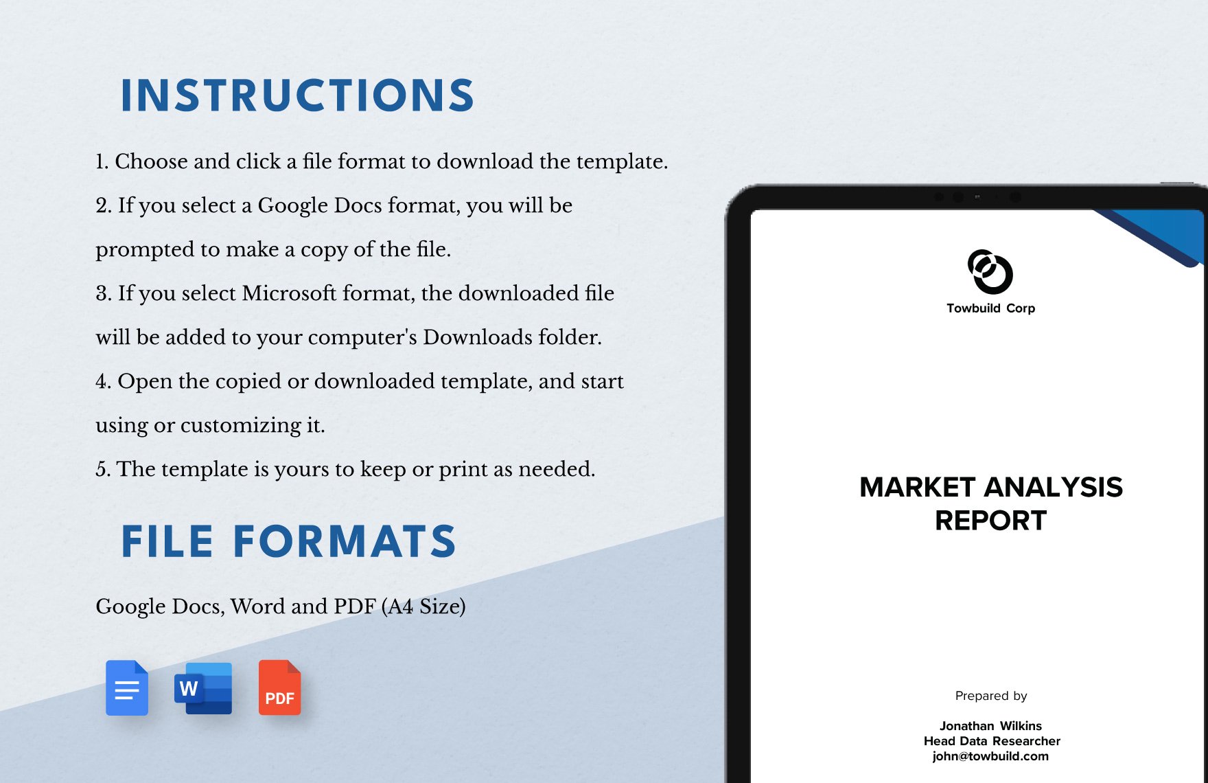 Market Analysis Template In Business Plan