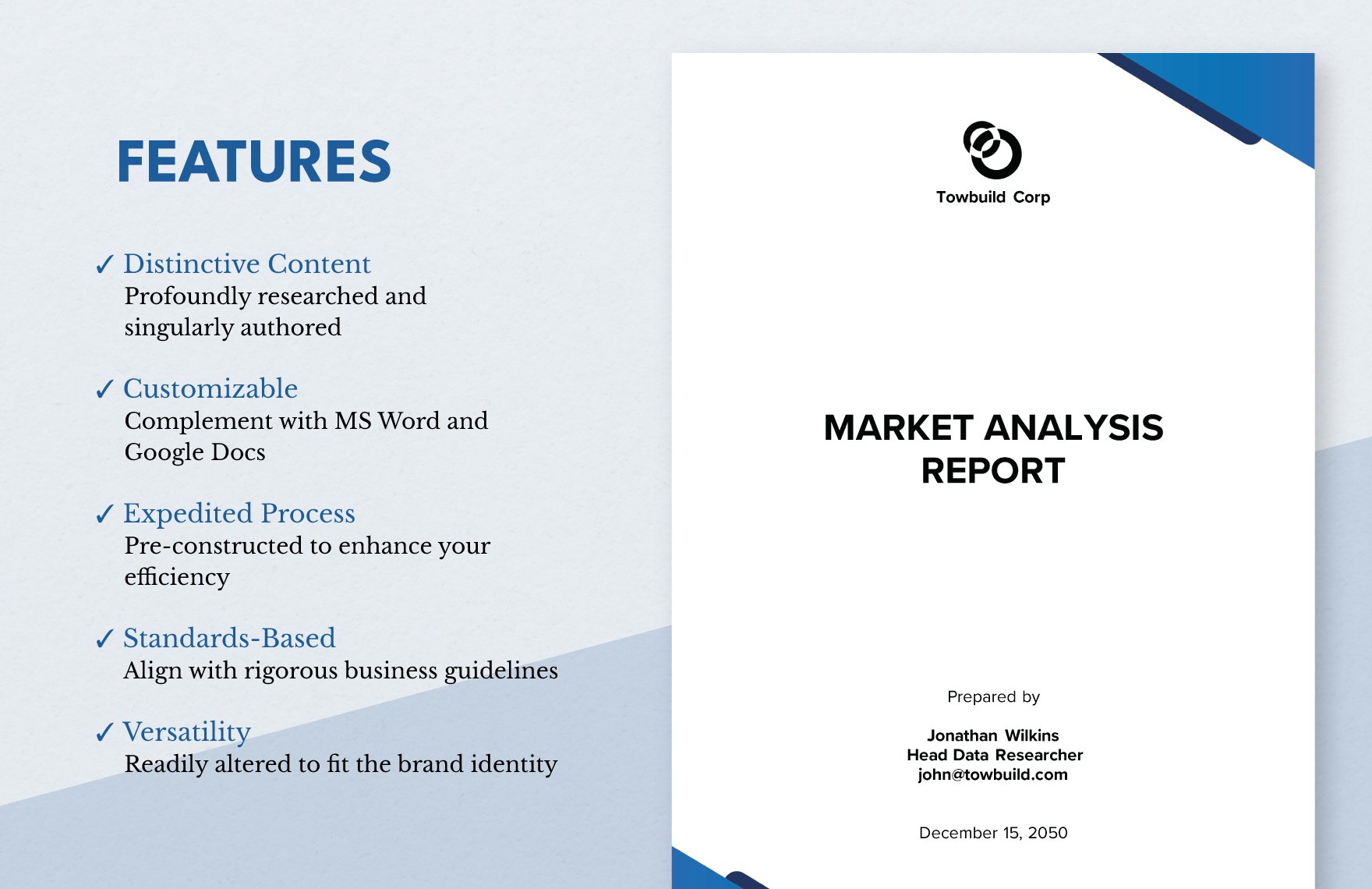 Market Analysis Template In Business Plan