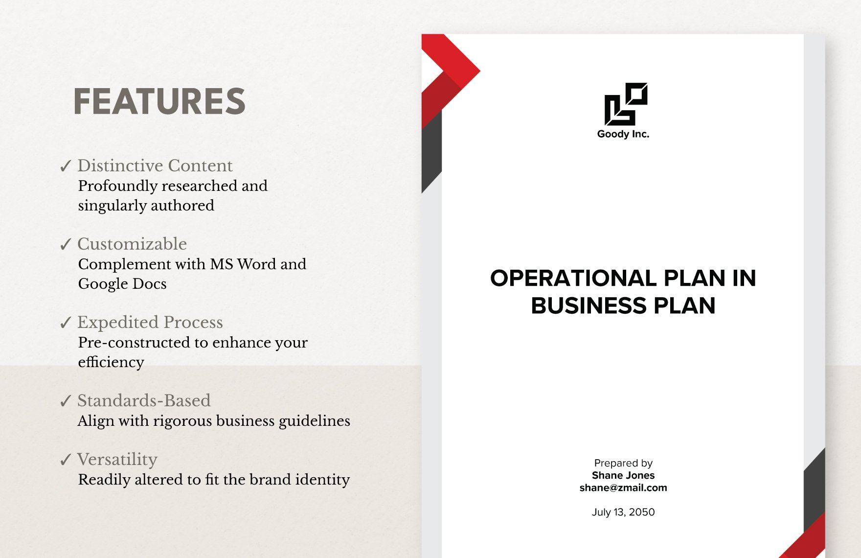 Operational Plan Template In Business Plan