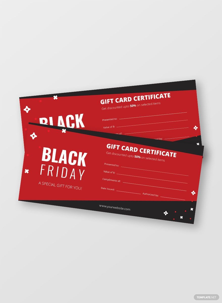 Black Friday Gift Card Template