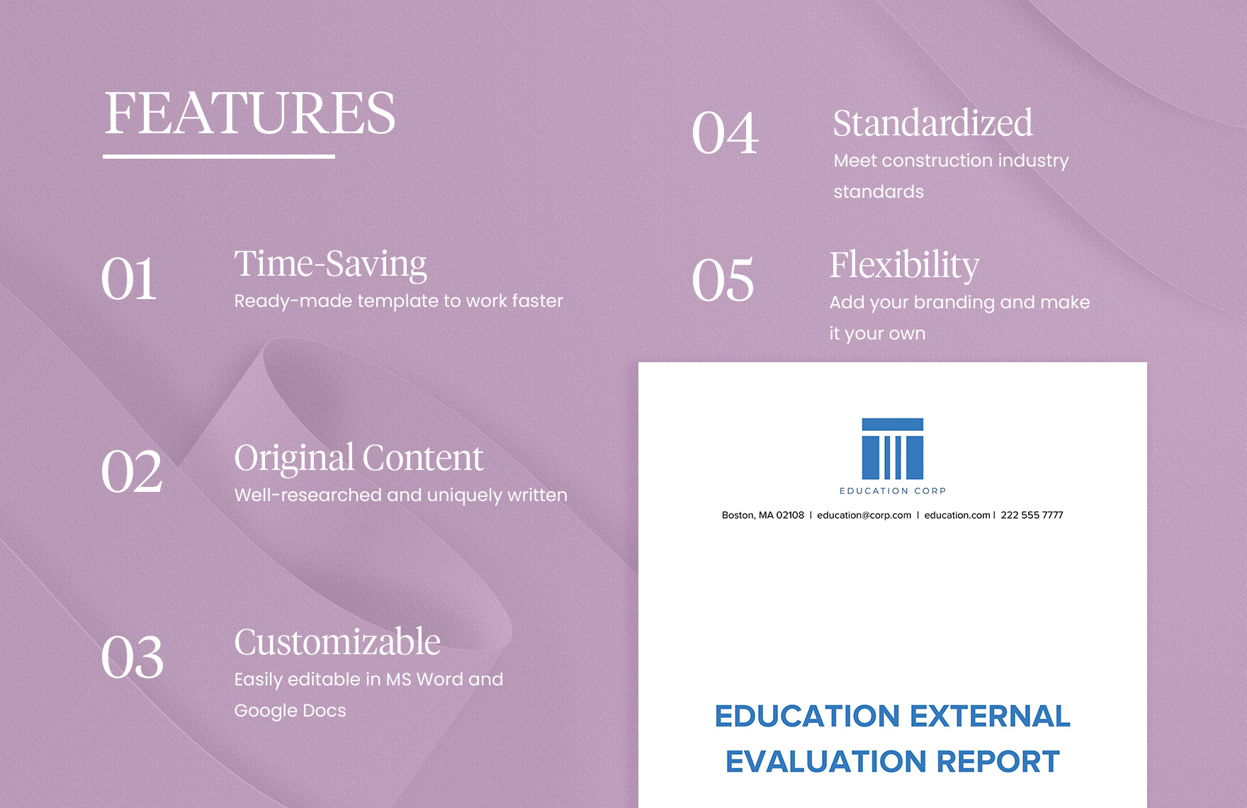 Education External Evaluation Report Template