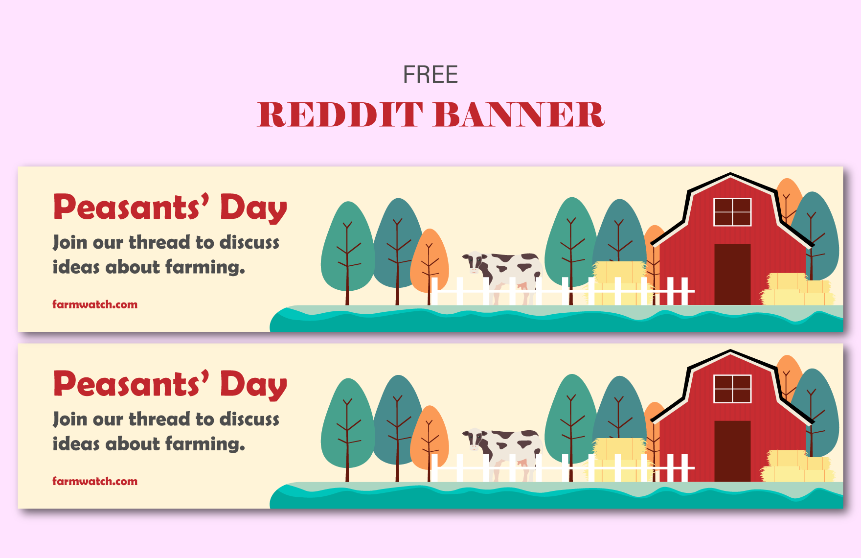 Free Peasants Day  Reddit Banner in PDF, Illustrator, SVG, JPG