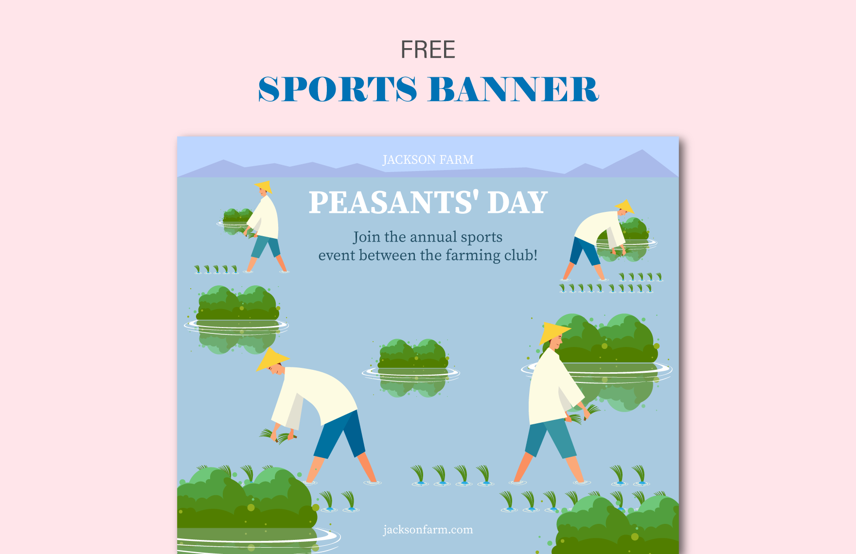 Peasants Day  Sports Banner