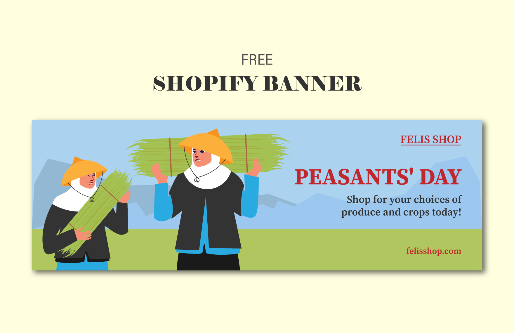 Peasants Day  Shopify Banner