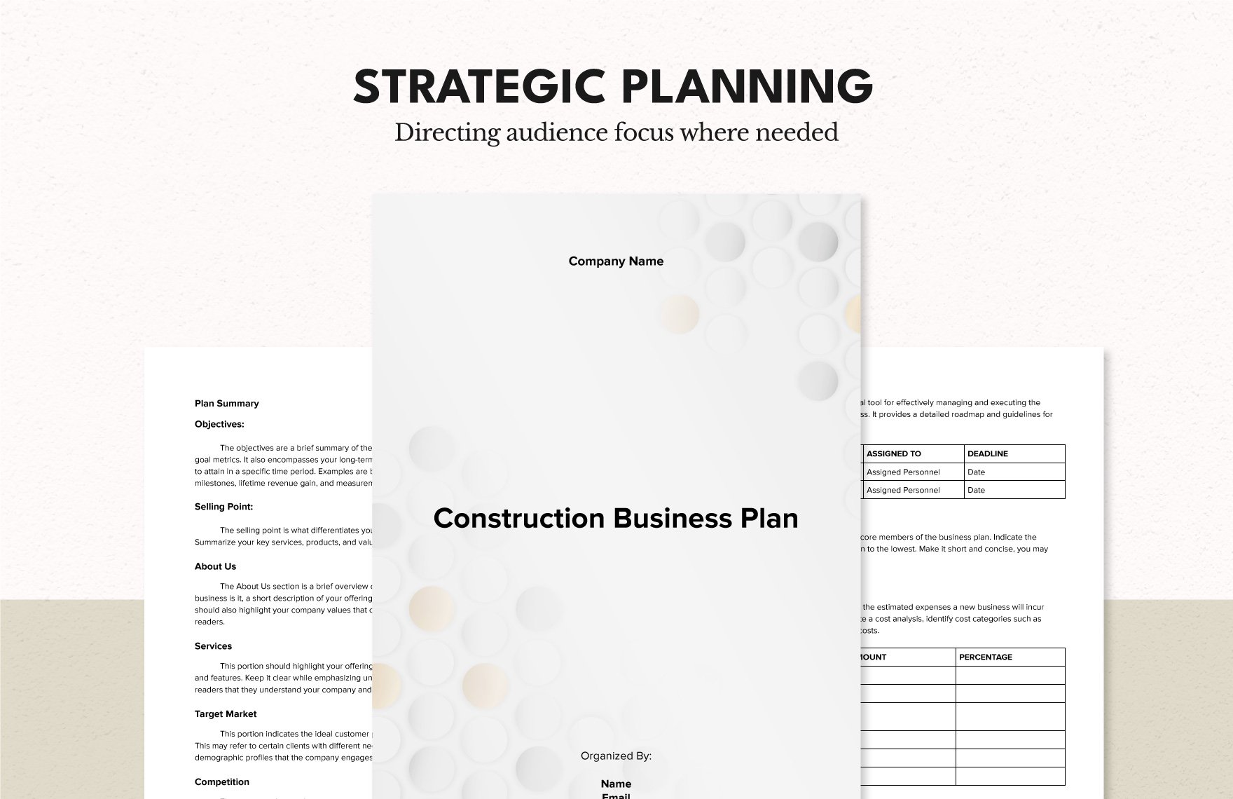 Business Plan Layout Design Template