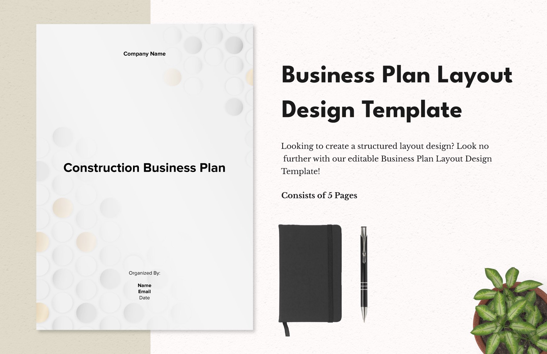 Business Plan Layout Design Template in Word, Google Docs, PDF