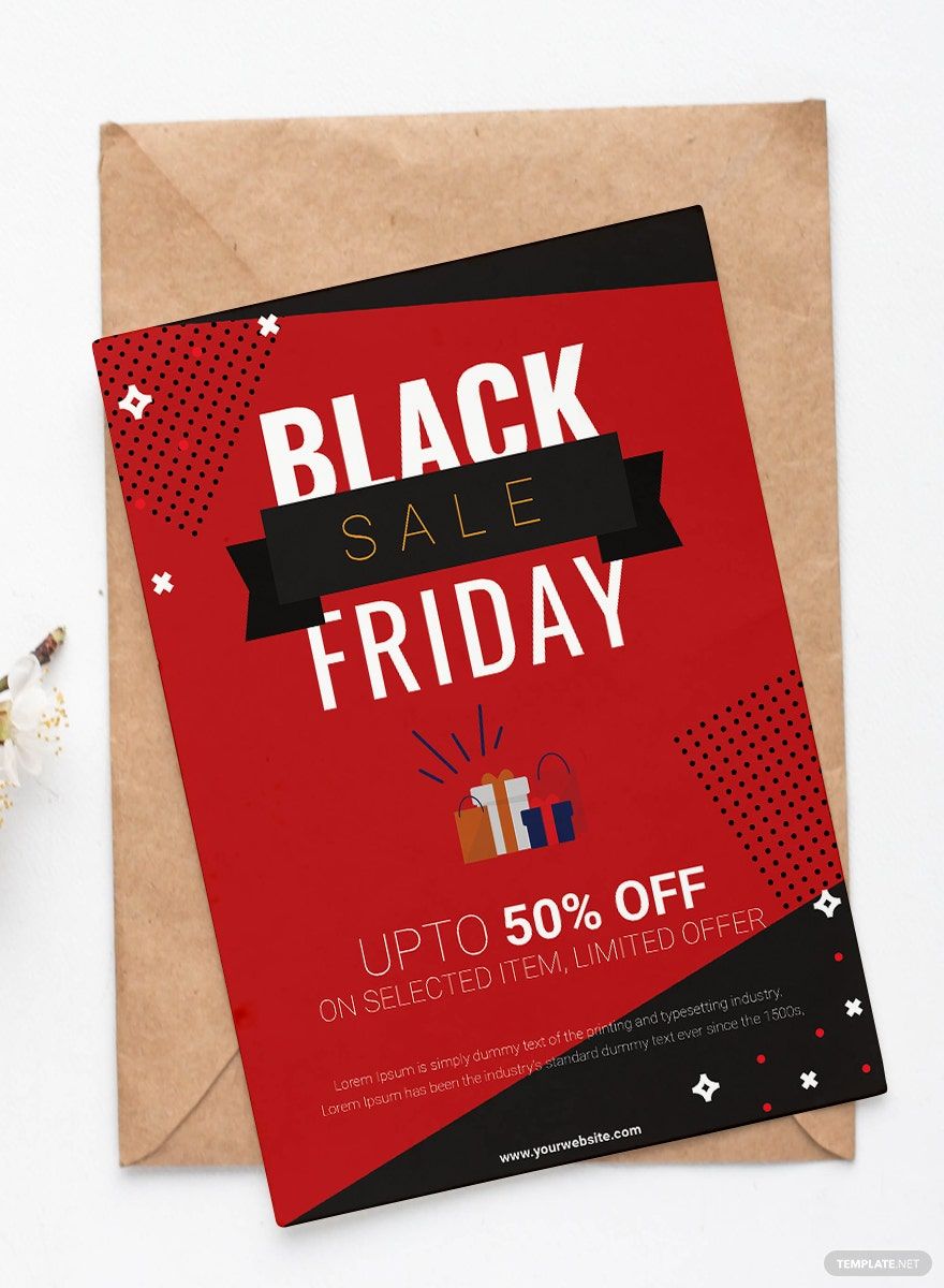 Black Friday Shopping Party Invitation Template