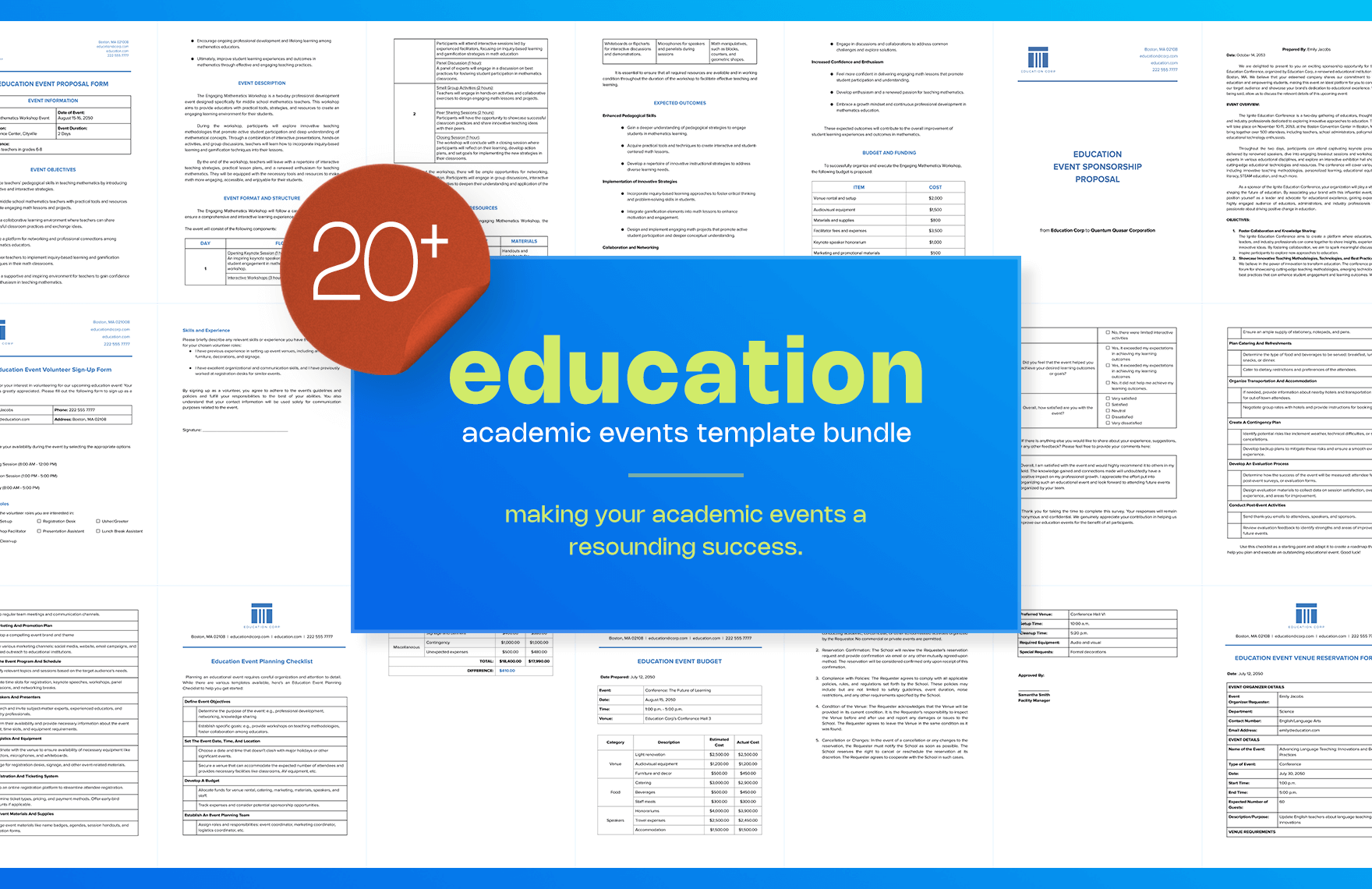 20+ Education Academic Events Template Bundle