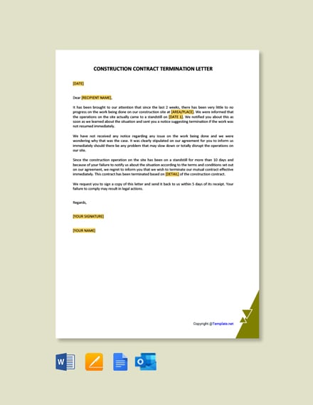 contractor letter
