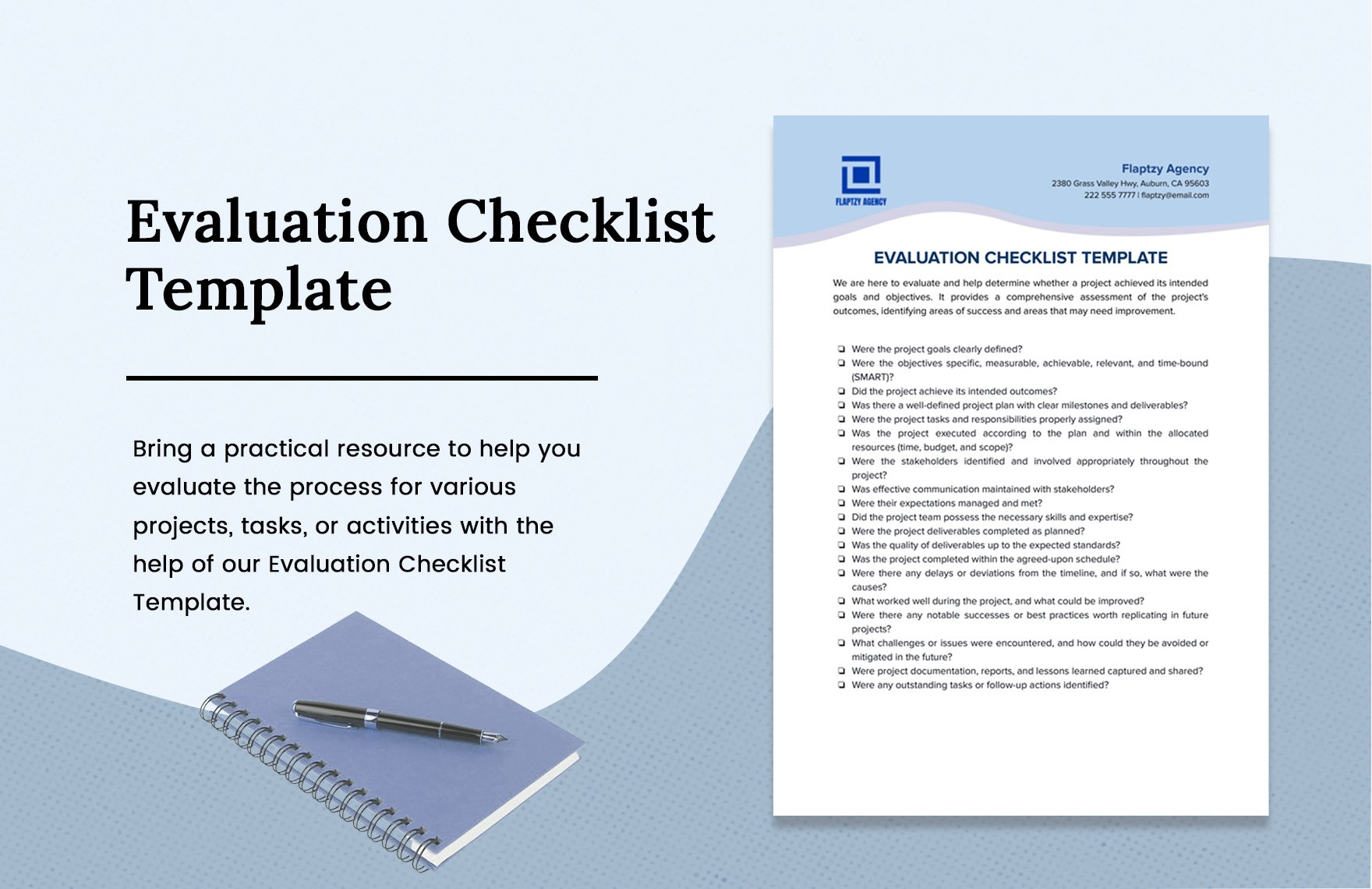 Evaluation Checklist Template