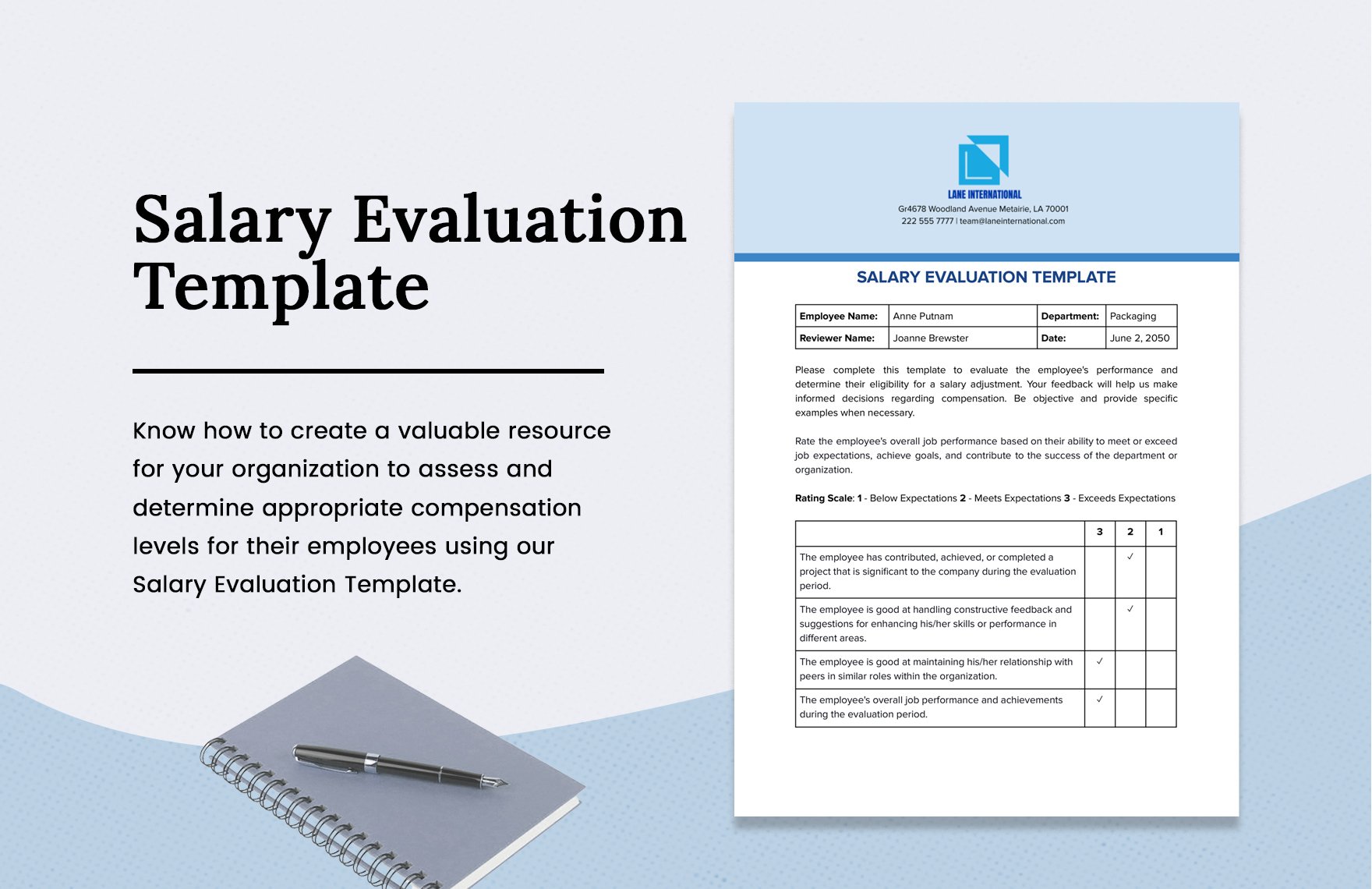 Salary Evaluation Template