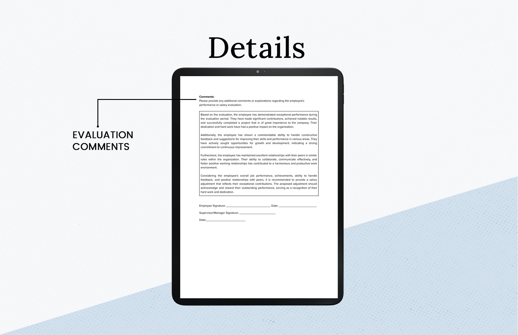 Salary Evaluation Template in Word PDF Google Docs PSD Download
