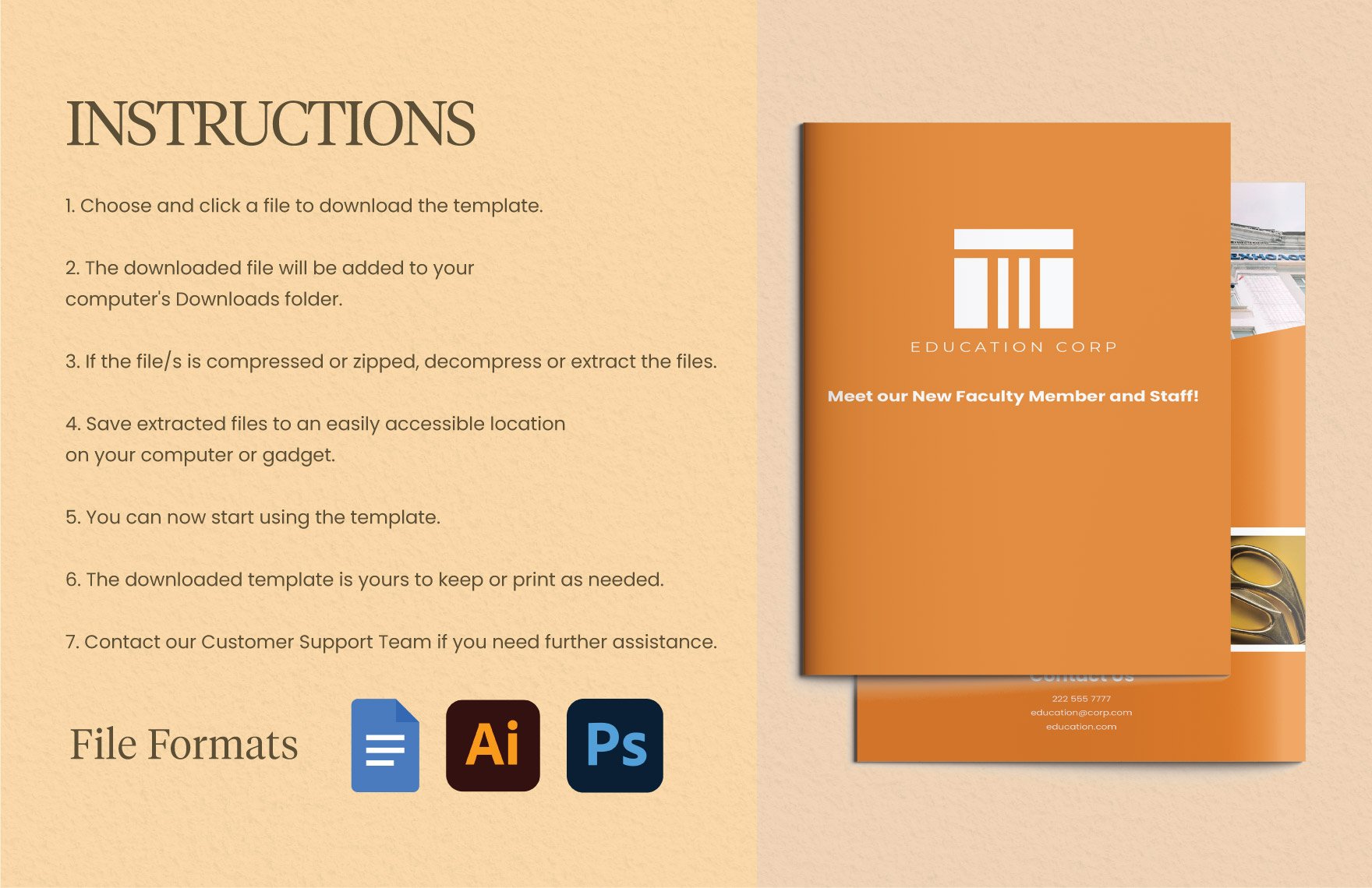 Faculty and Staff Brochure Template