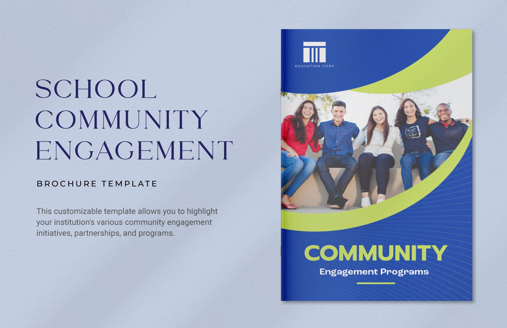 School Community Engagement Brochure Template