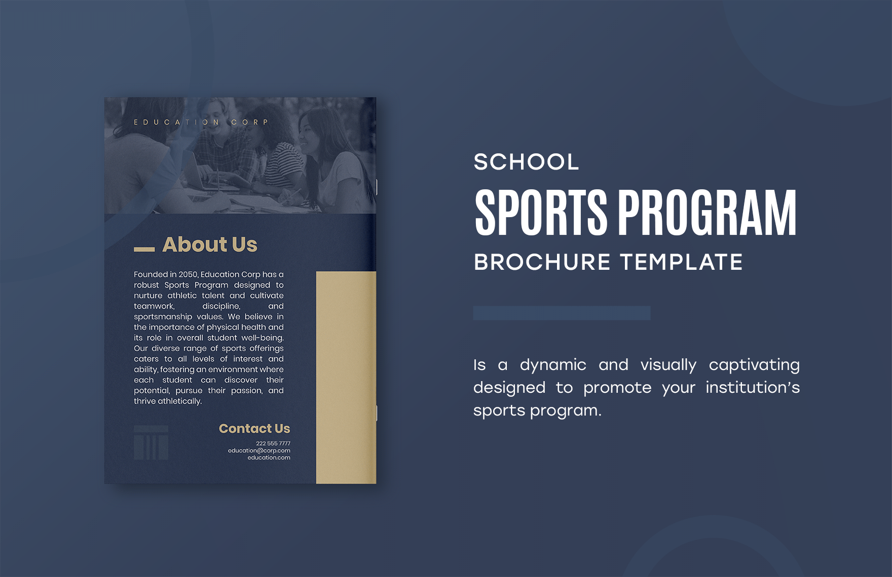 School Sports Program Brochure Template