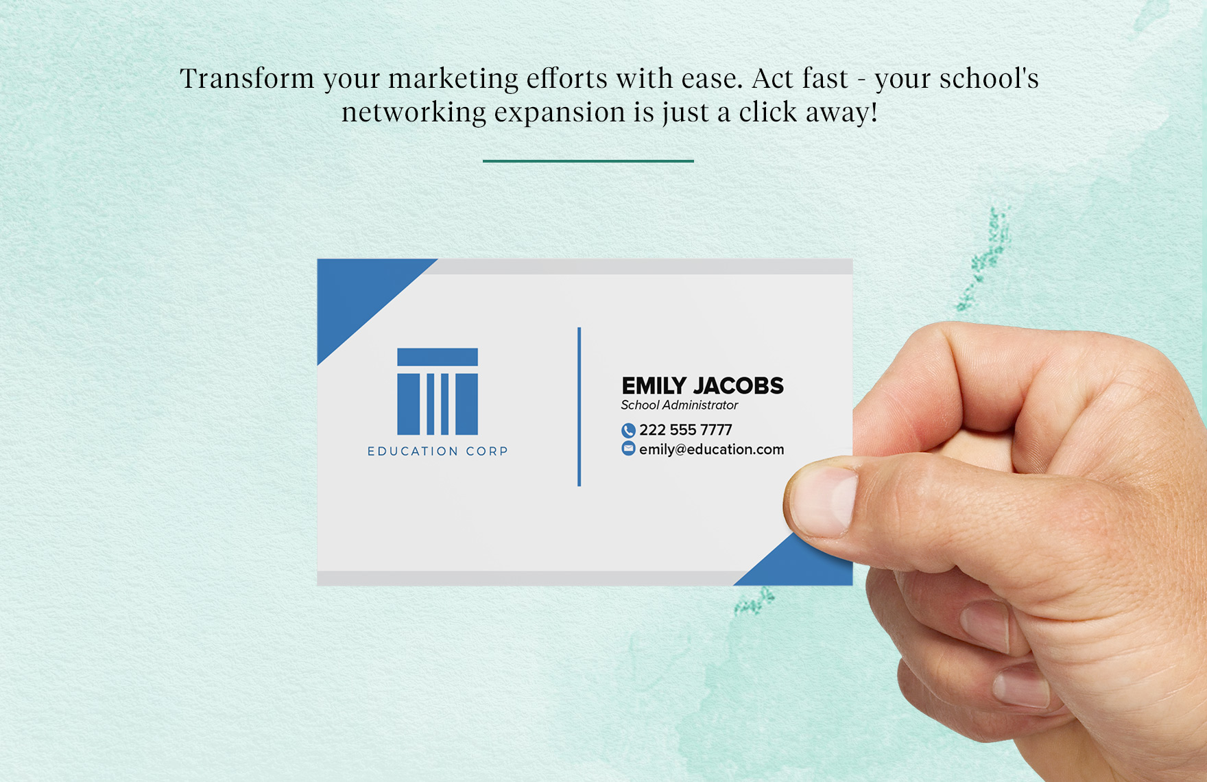 School Administrator Business Card Template