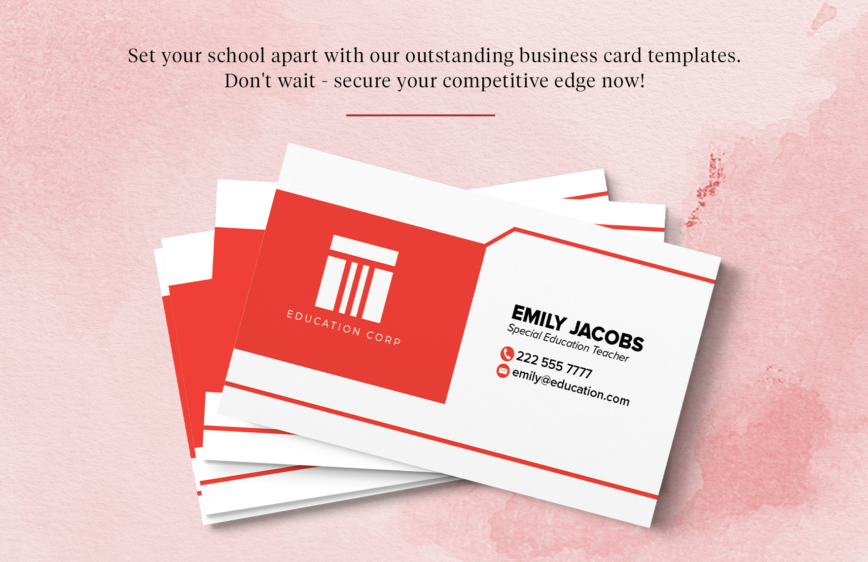 Special Education Teacher Business Card Template