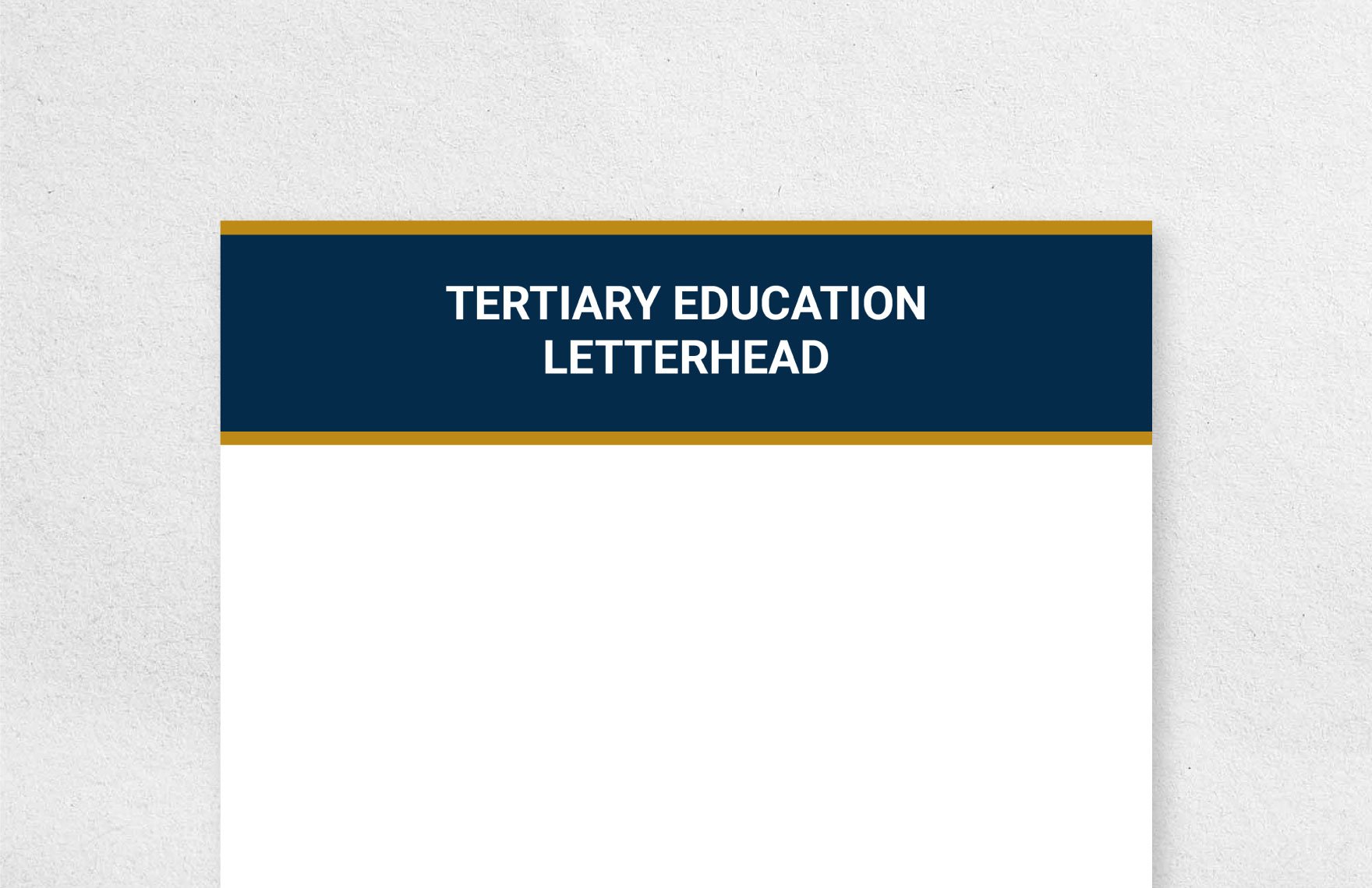 Tertiary Education Letterhead Template
