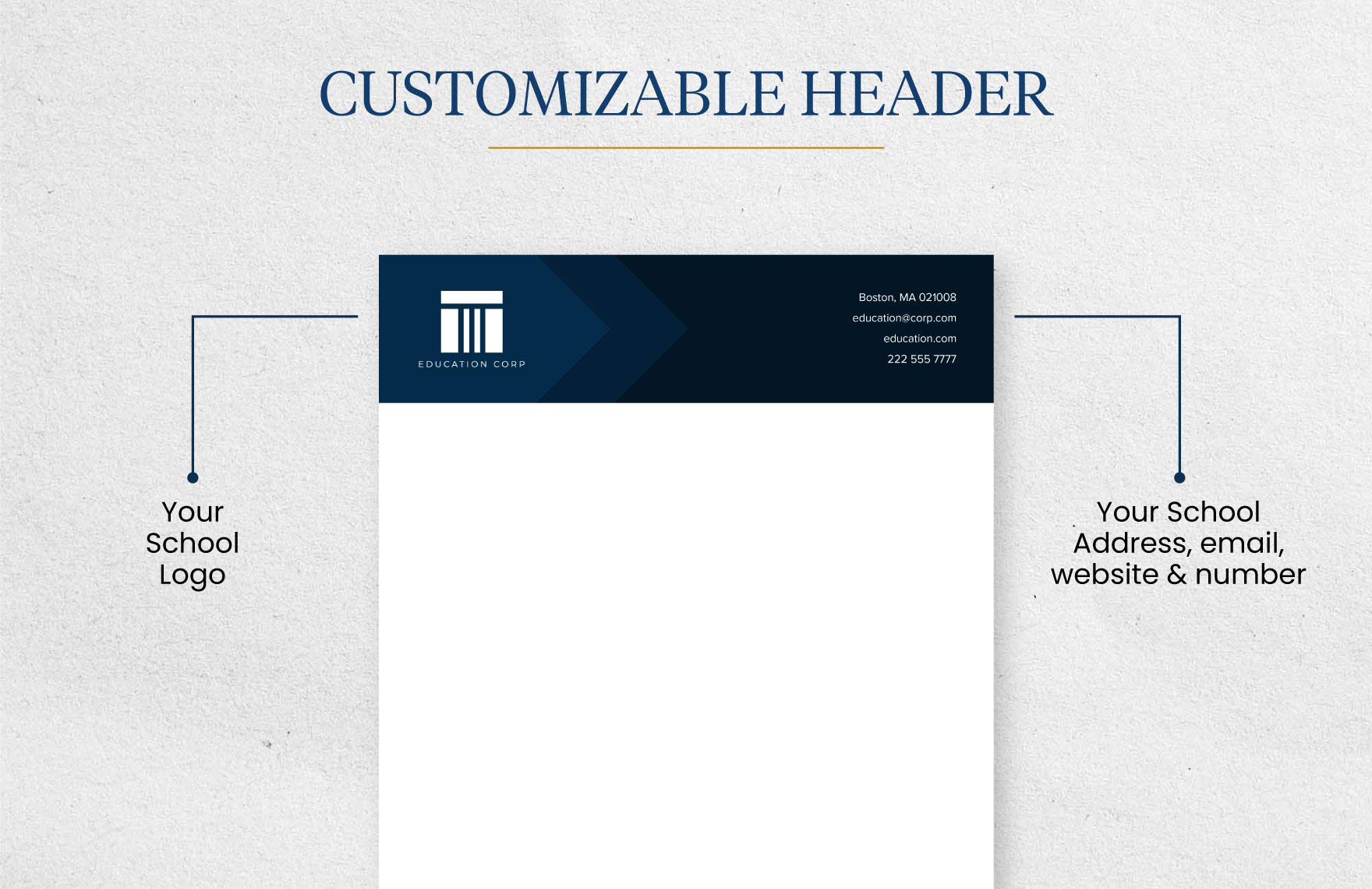 Higher Education Letterhead Template - Word, Illustrator, PSD, SVG, PNG ...