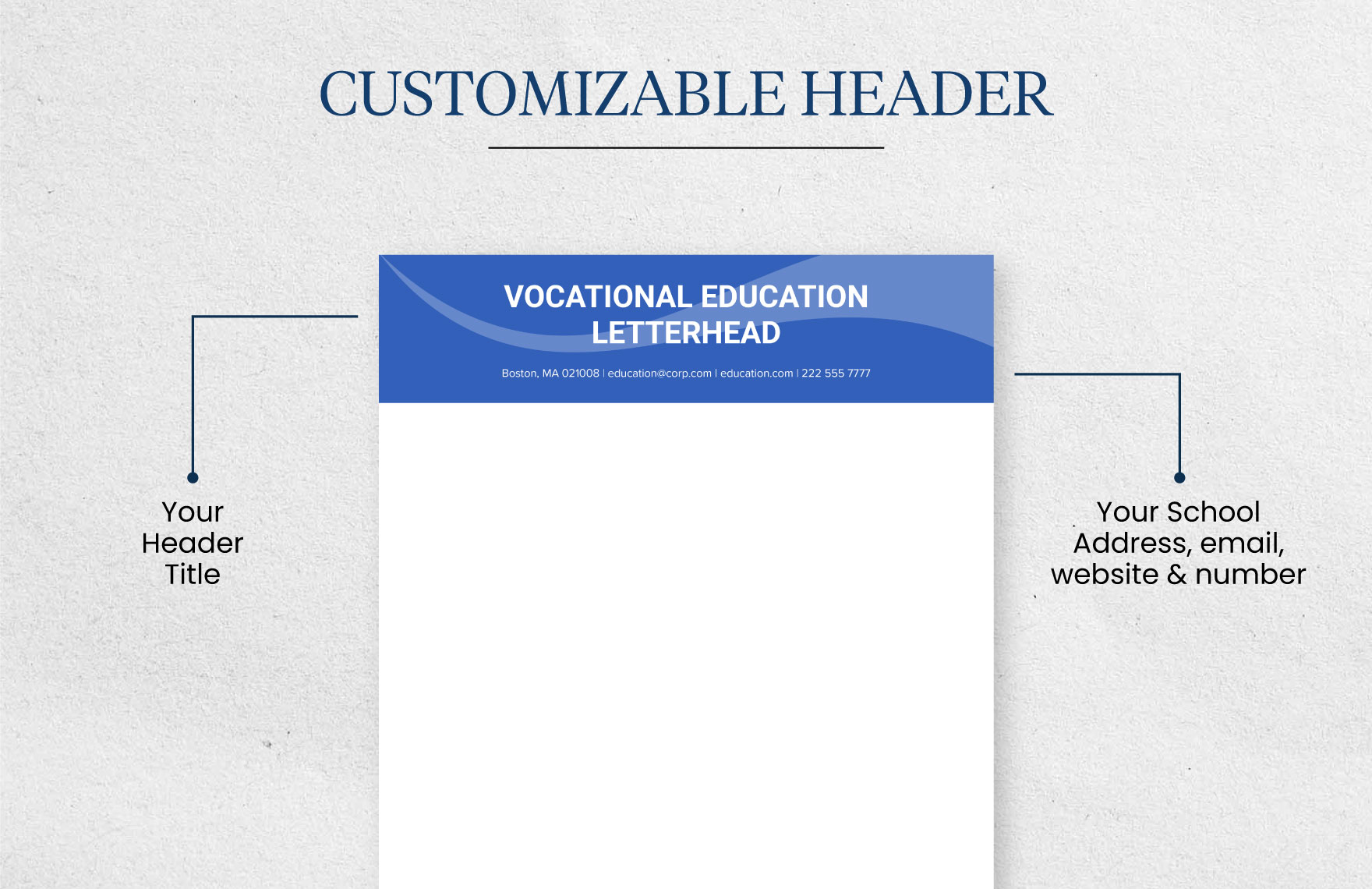 Vocational Education Letterhead Template