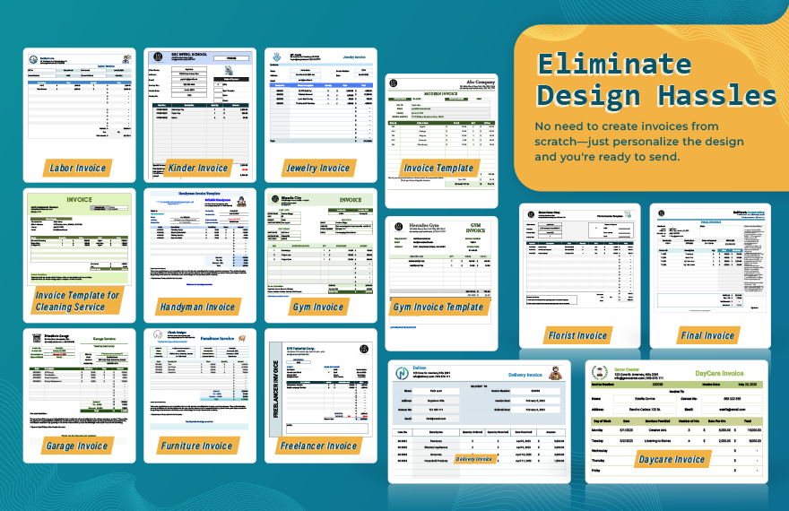 70+ Ultimate Invoice Template Bundle