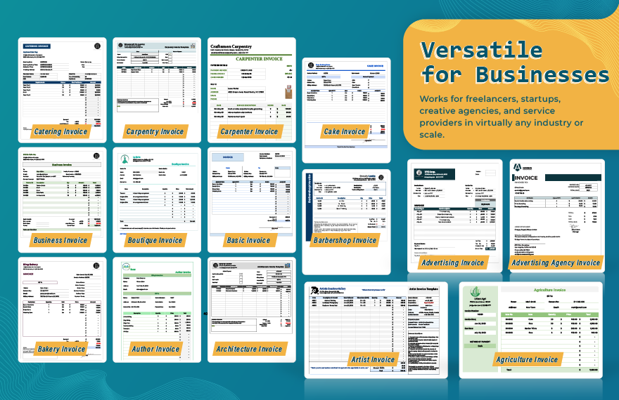 70+ Ultimate Invoice Template Bundle